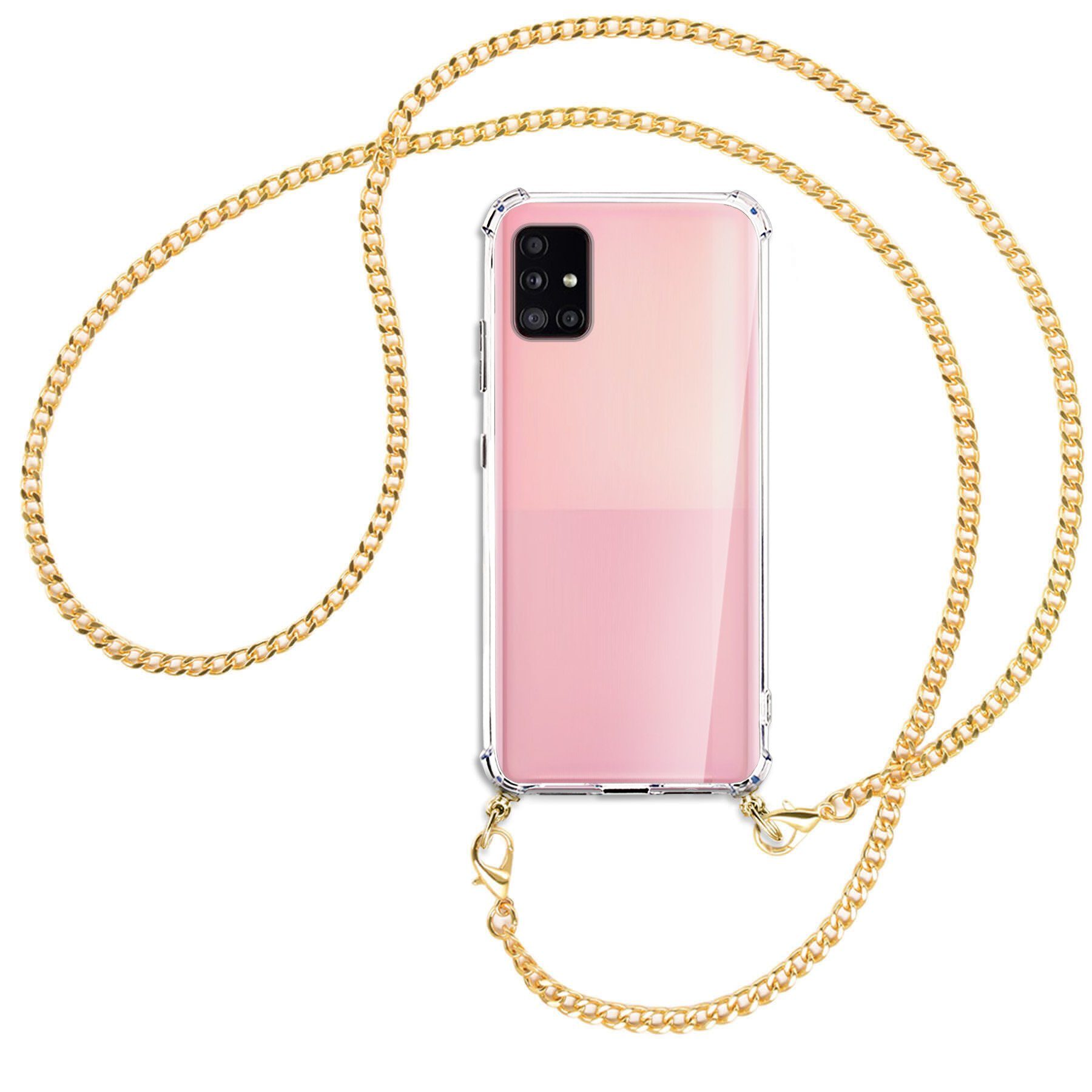 mtb more energy Handykette für Samsung Galaxy A51 5G (A516) [NC-283-MK], Umhängehülle mit Metallkette [NC-283-MK]