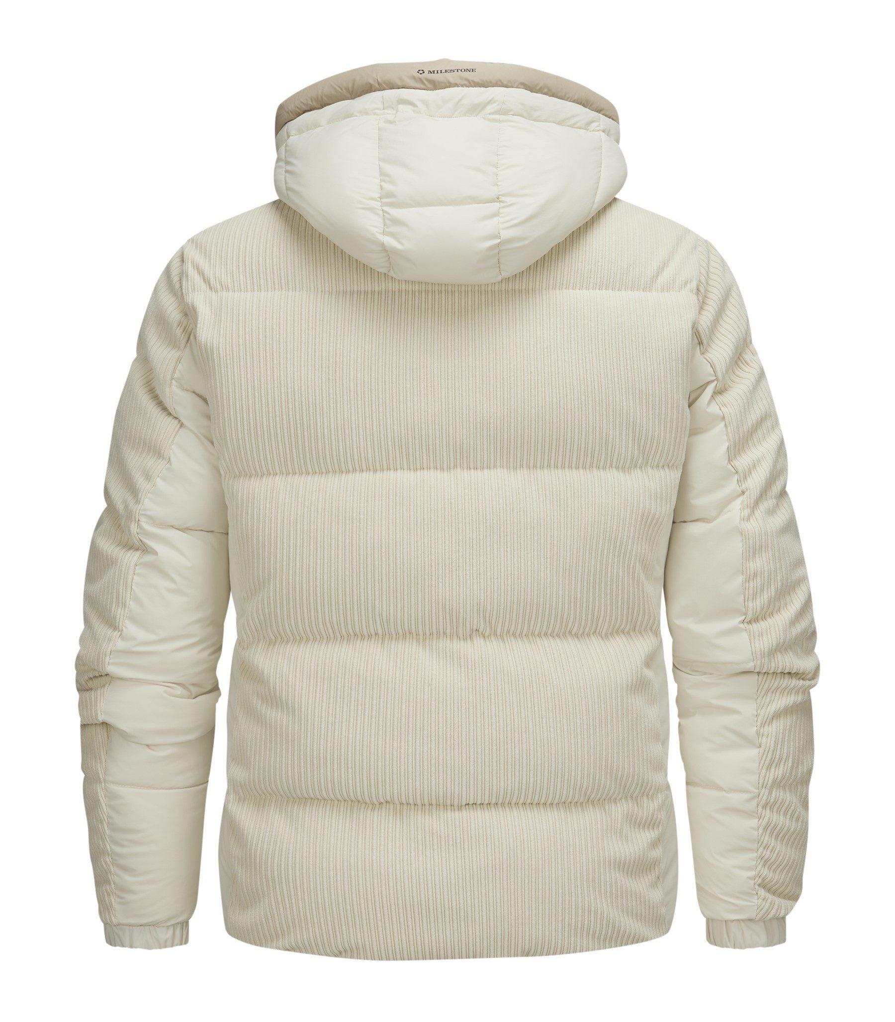 Milestone Steppjacke MSCordoba im Materialmix aus samtiger Cord-Qualität mit Kapuze