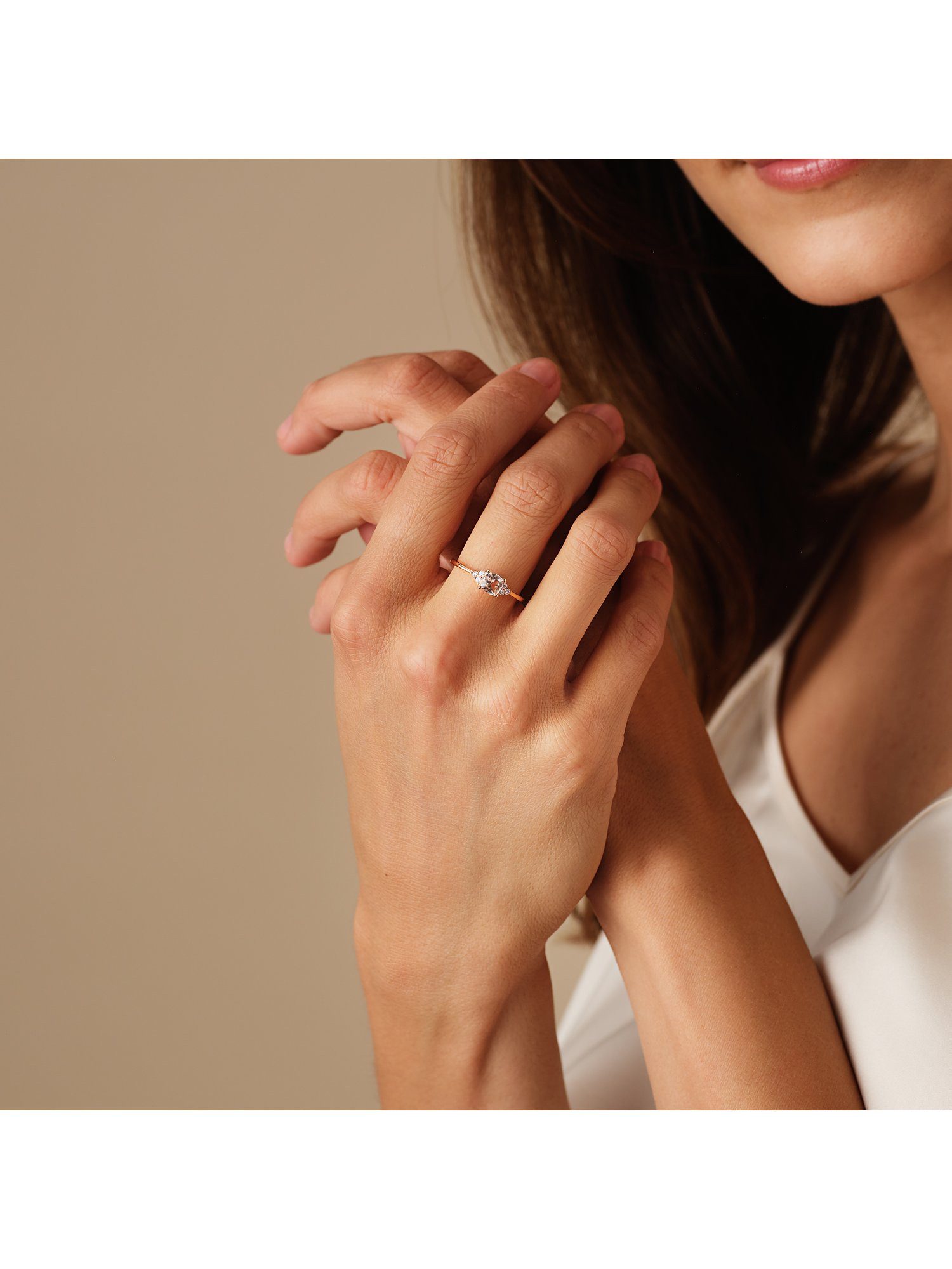 CHRIST Goldring CHRIST Damen-Damenring 585er Roségold 1 Morganit günstig online kaufen