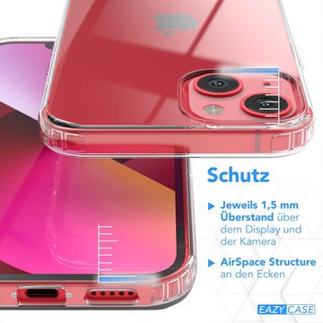 EAZY CASE Handyhülle Crystal Clear Case für Apple iPhone 13 6,1 Zoll, Schutzhülle Kameraschutz Silikonhülle Transparent Handyhülle Slimcover
