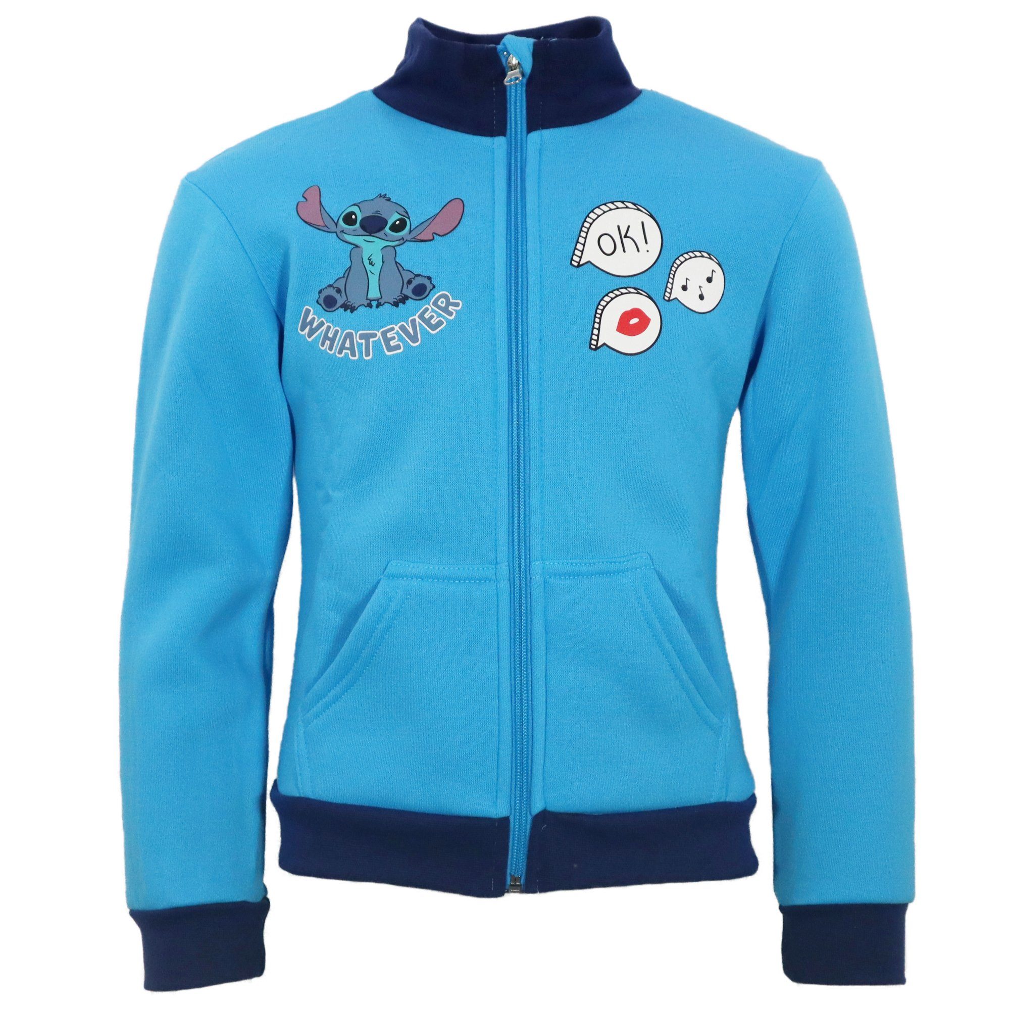 Disney Jogginganzug Disney Stitch Kinder Fleece Joggingset Sporthose Hose Jacke, Gr. 92 bis 128