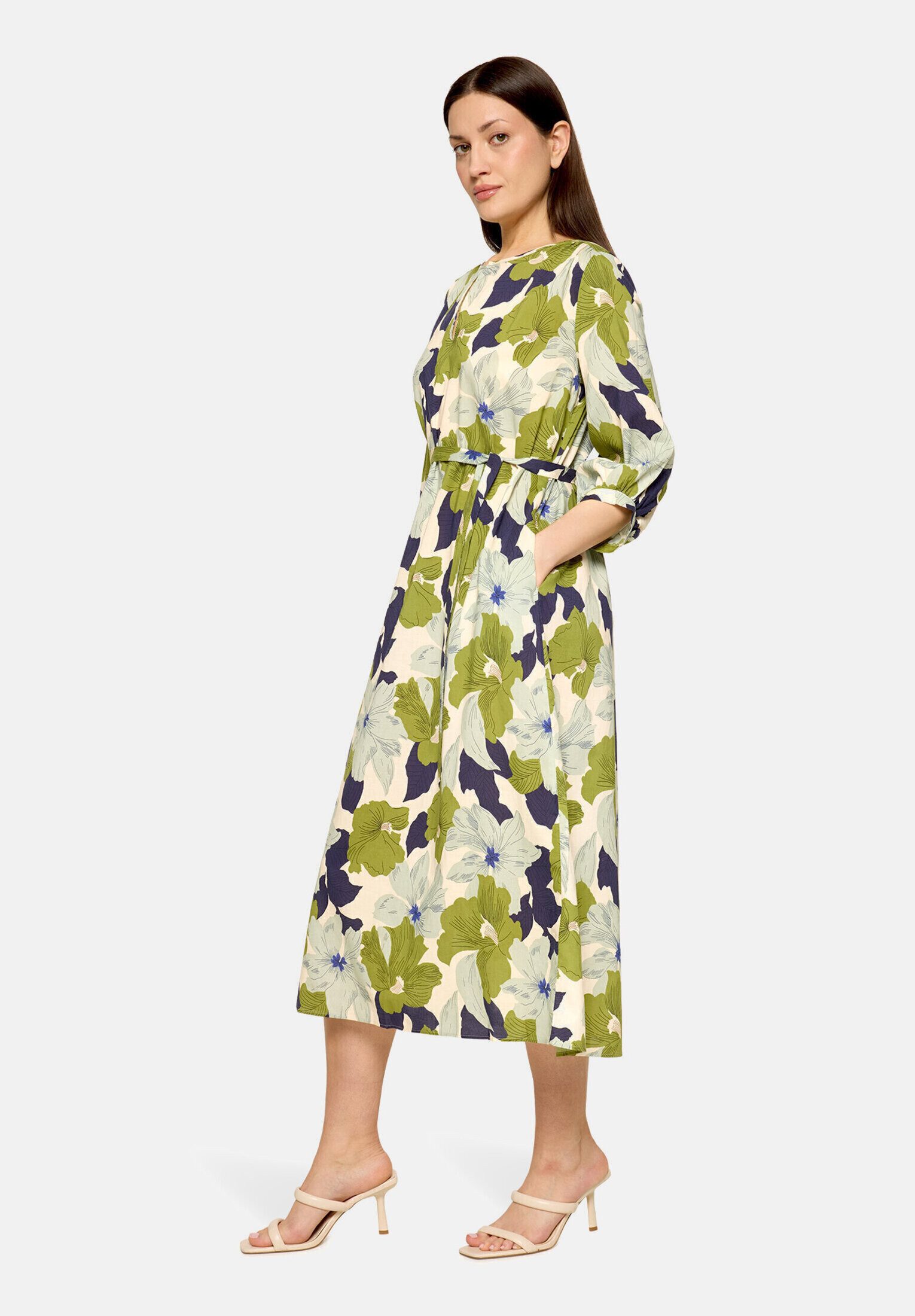 Cartoon Sommerkleid Damen mit Bindegürtel