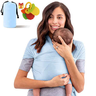 Avisto Tragetuch Babytrage Babytragetuch für Neugeborene Kleinkinder (Universalgröße), 530×58cm, elastisch bis 16kg