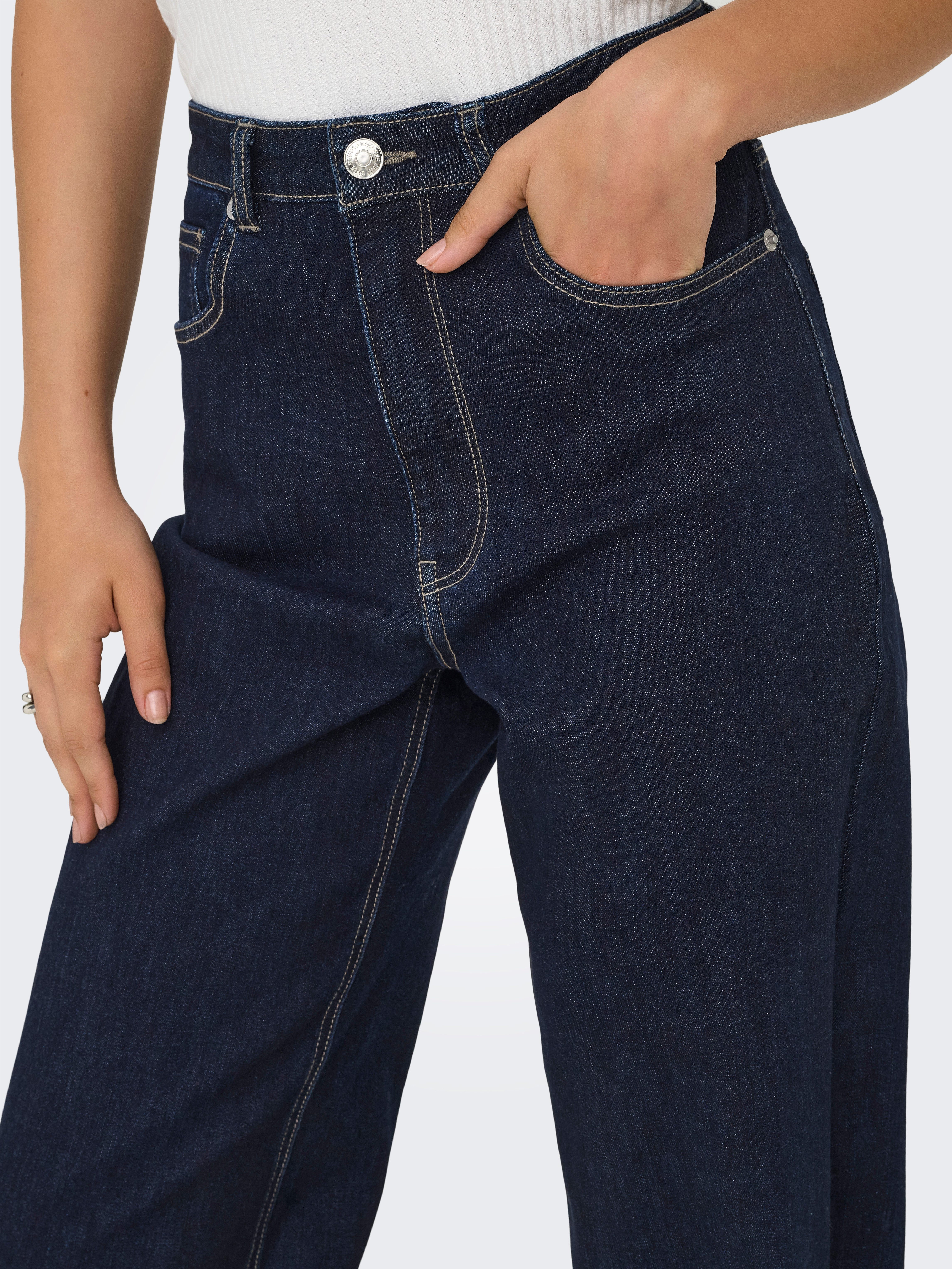 ONLY High-waist-Jeans ONLJUICY-WAUW HW WIDE DNM günstig online kaufen