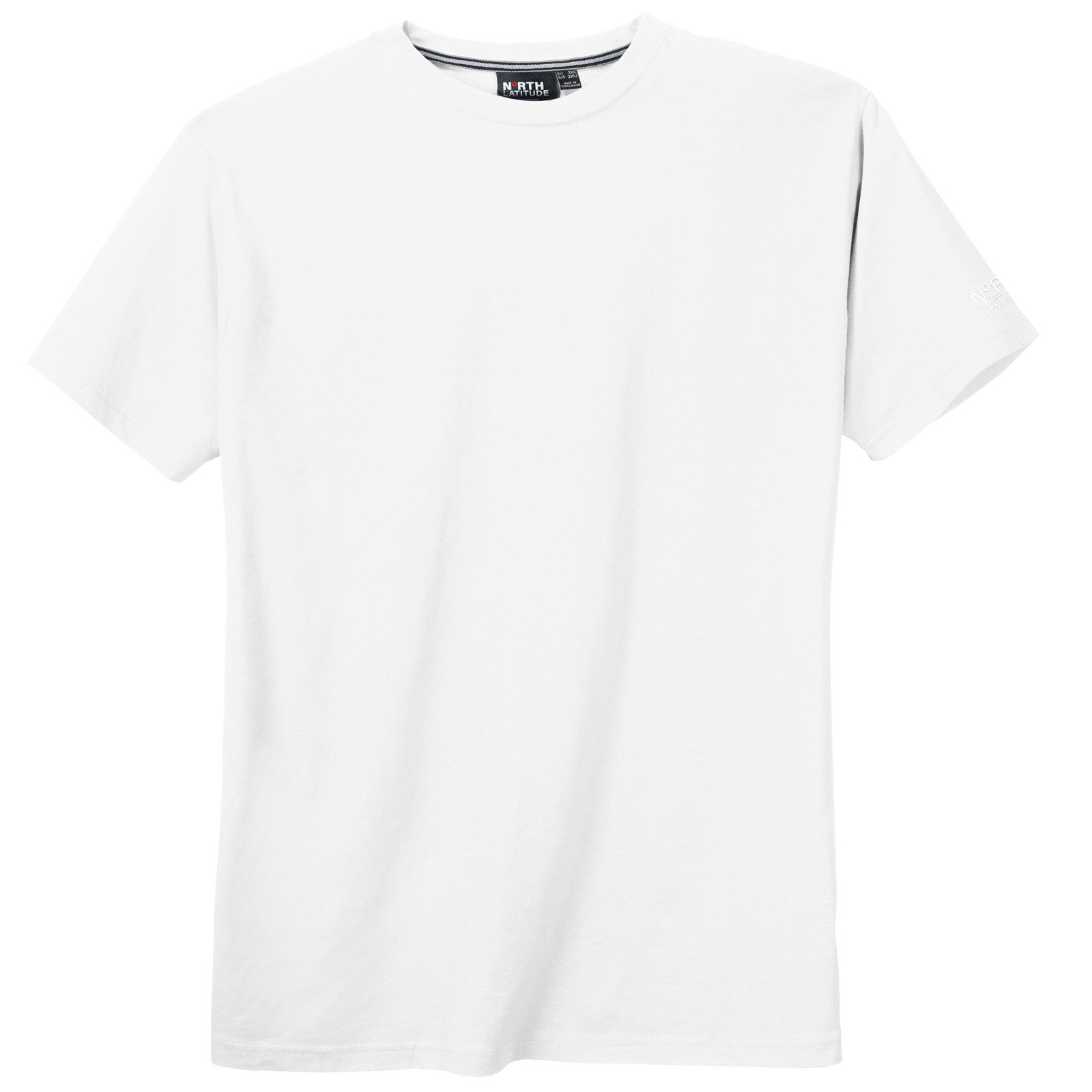 Rundhalsshirt North Latitude T-Shirt weiß Übergröße