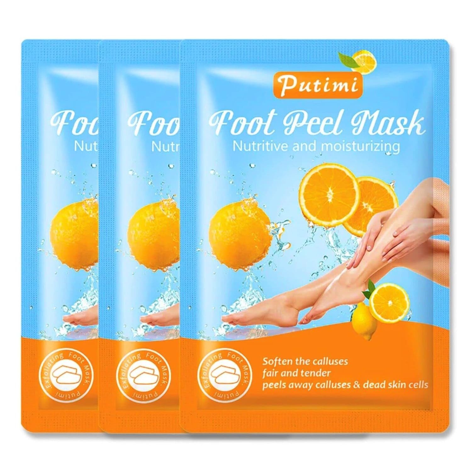 Fußmaske Fusspeeling Fußpflege Anti Hornhaut Socken Hornhautentferner mit Lemon