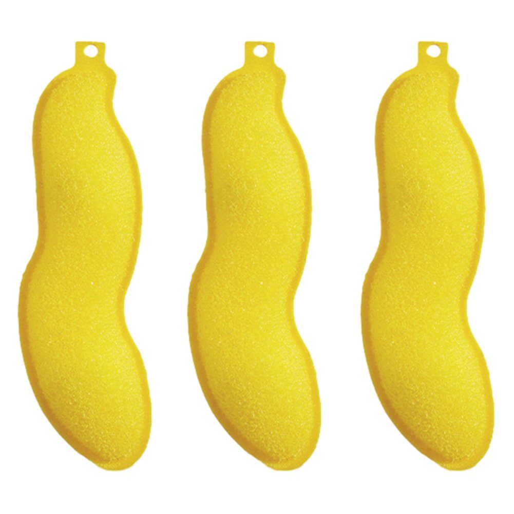 Blusmart Schwämme 3pcs Erbsenflaschen-Schwammbürste, Wiederverwendbar, Stück 3 Reinigungsbürste yellow
