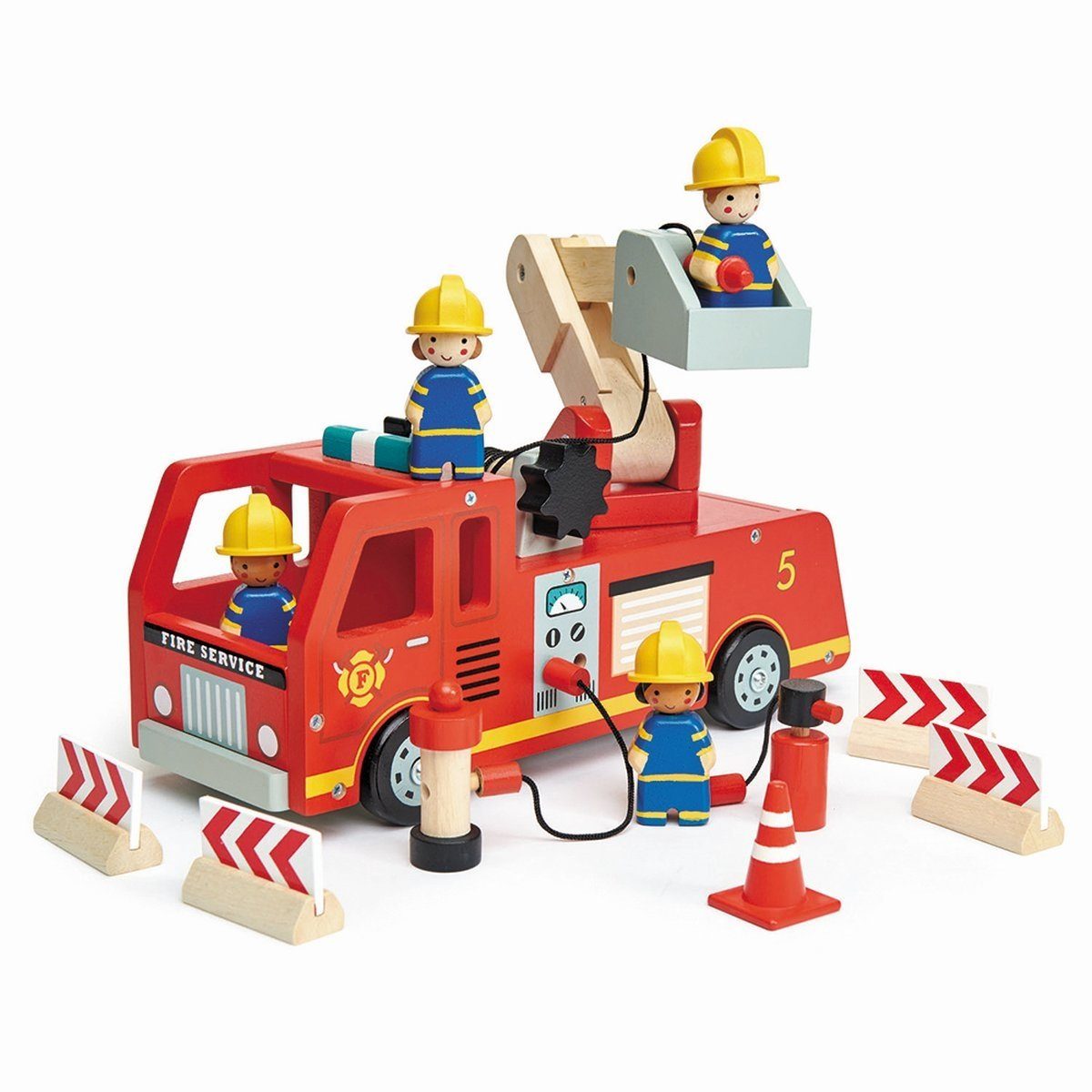 Spielzeug-Feuerwehr Feuerwehrauto Holzspielzeug