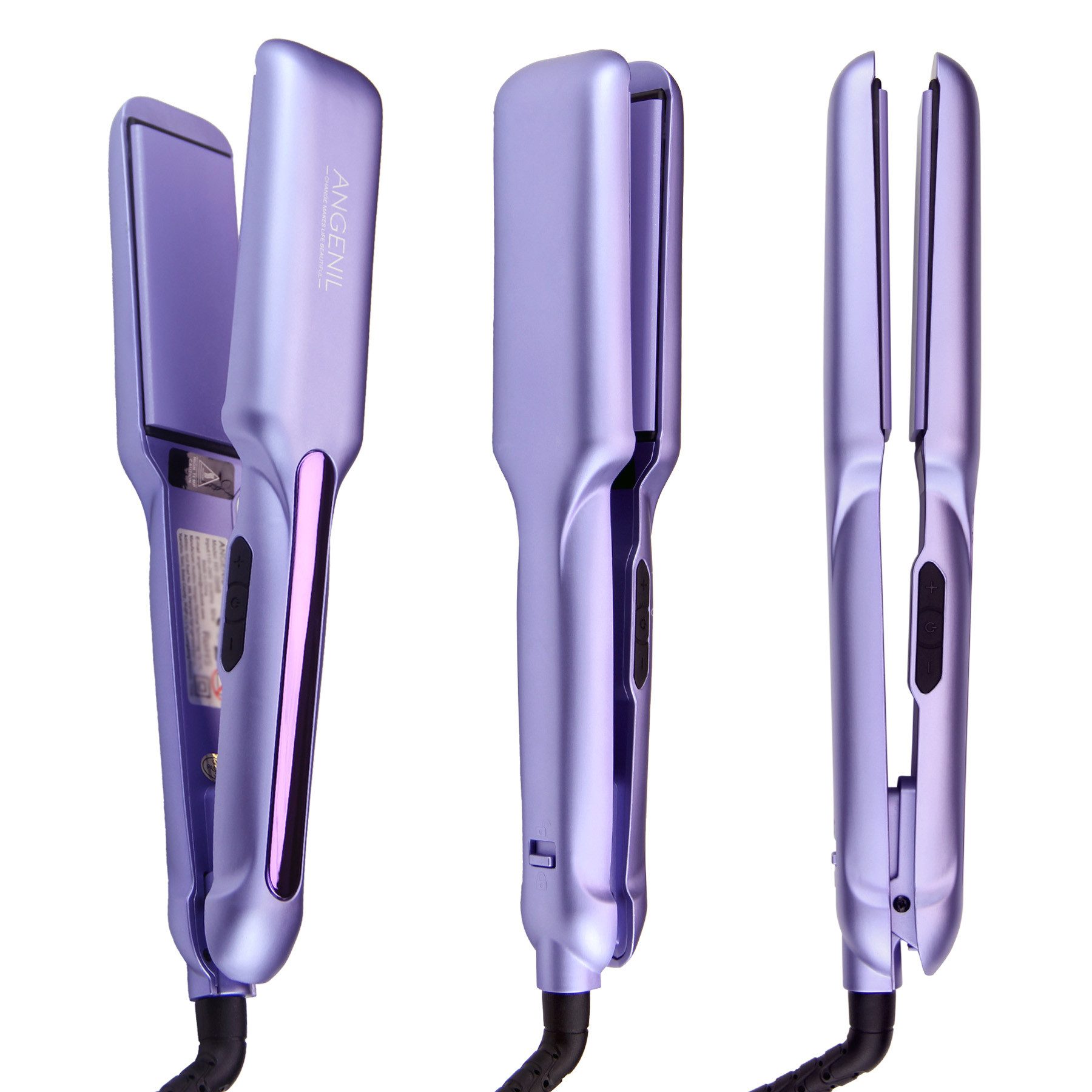 ANGENIL Glätteisen für Locken und Glätten, Haarglätter und Lockenstab 2 in 1, Haar Glätteisen Keramik Ionen Technologie, Glatteisen 1.6" Breite Platten, Hair Iron Straightener Glatte Haare