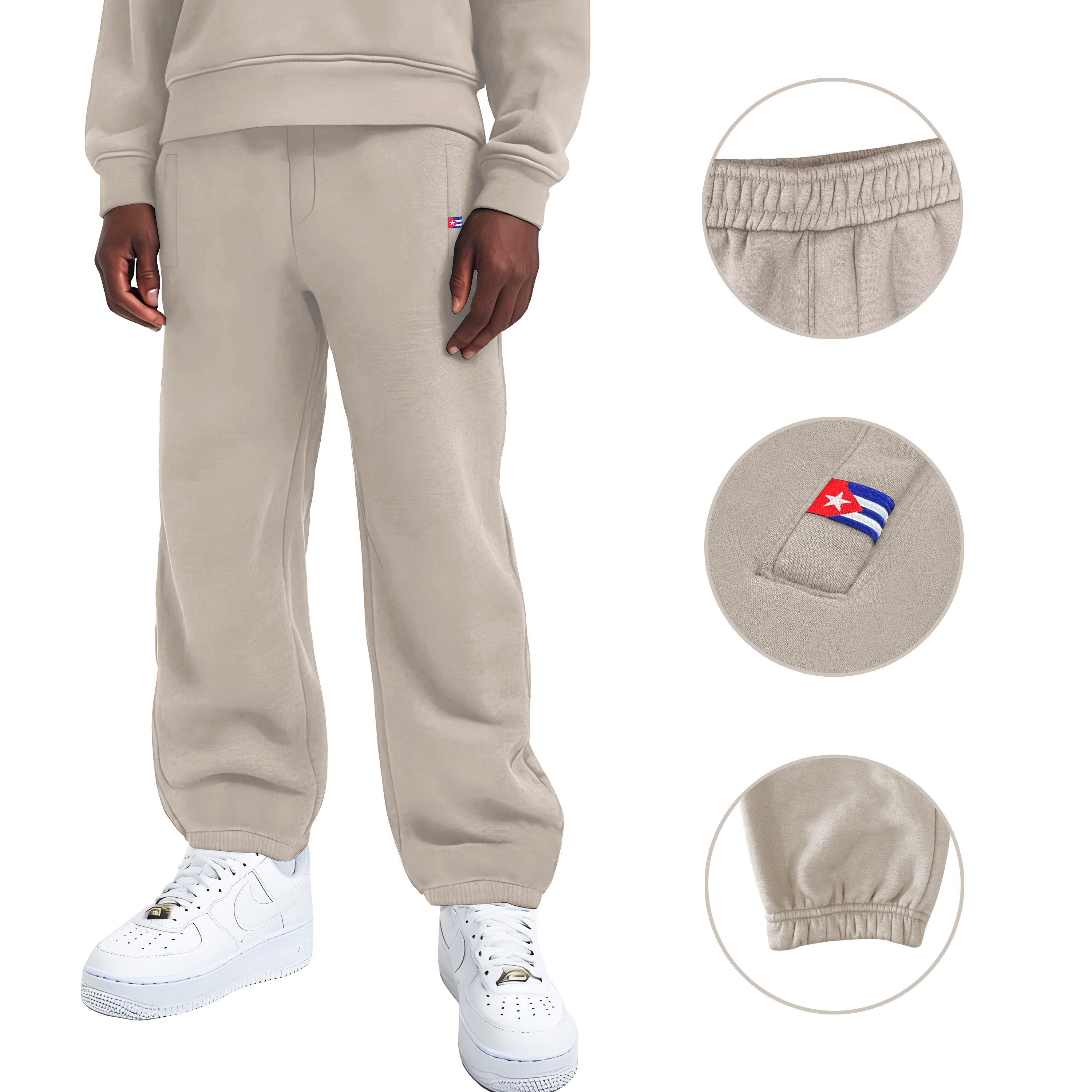 CUBAIANS Jogginghose Caonao Herren Baggy Pant Hose Freizeit Loose Fit Sweat günstig online kaufen