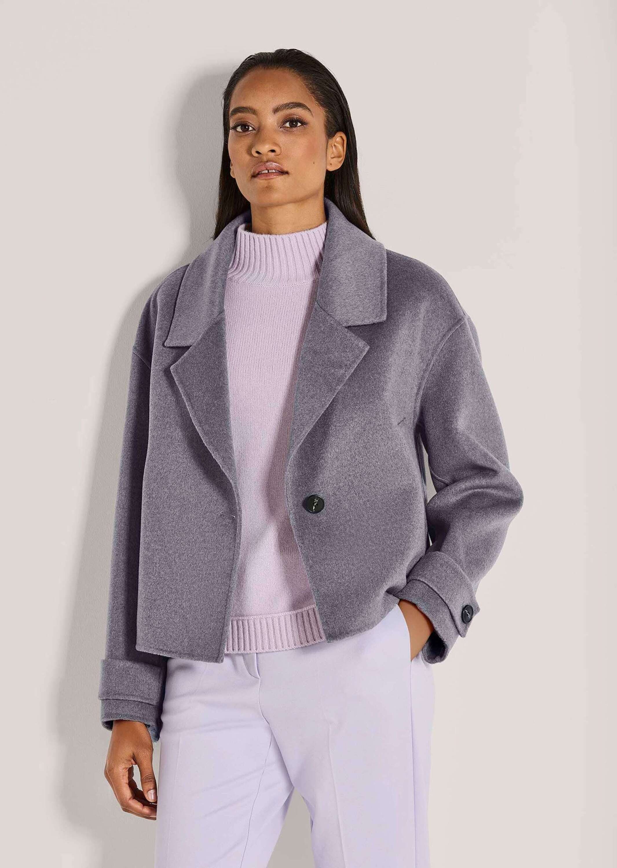 MADELEINE Outdoorjacke Luxuriöse Jacke mit Wollmischung und Kaschmir Revers günstig online kaufen