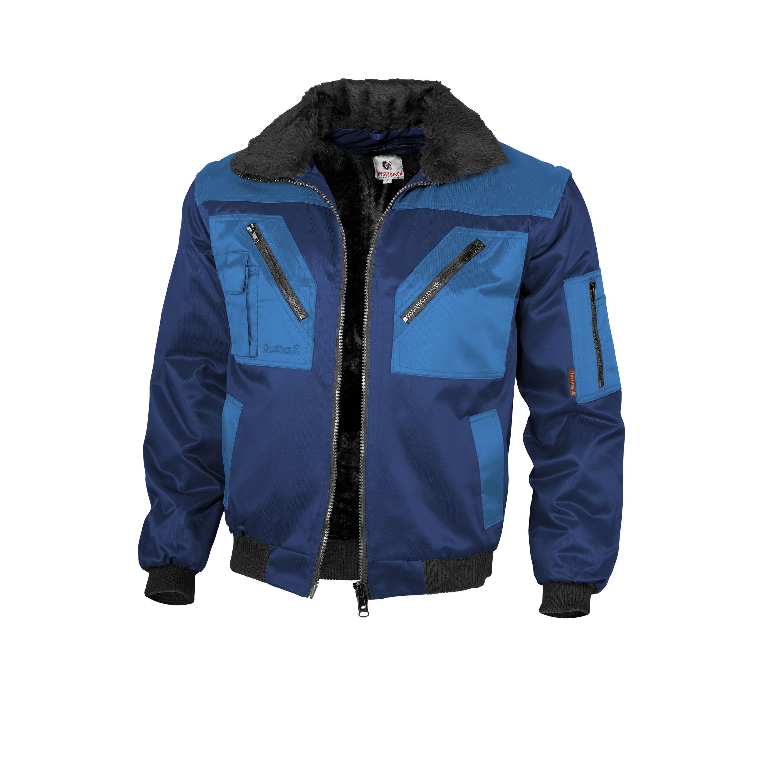 Qualitex Workwear Pilotenjacke Pilotenjacke zweifarbig marine/royal, günstig online kaufen