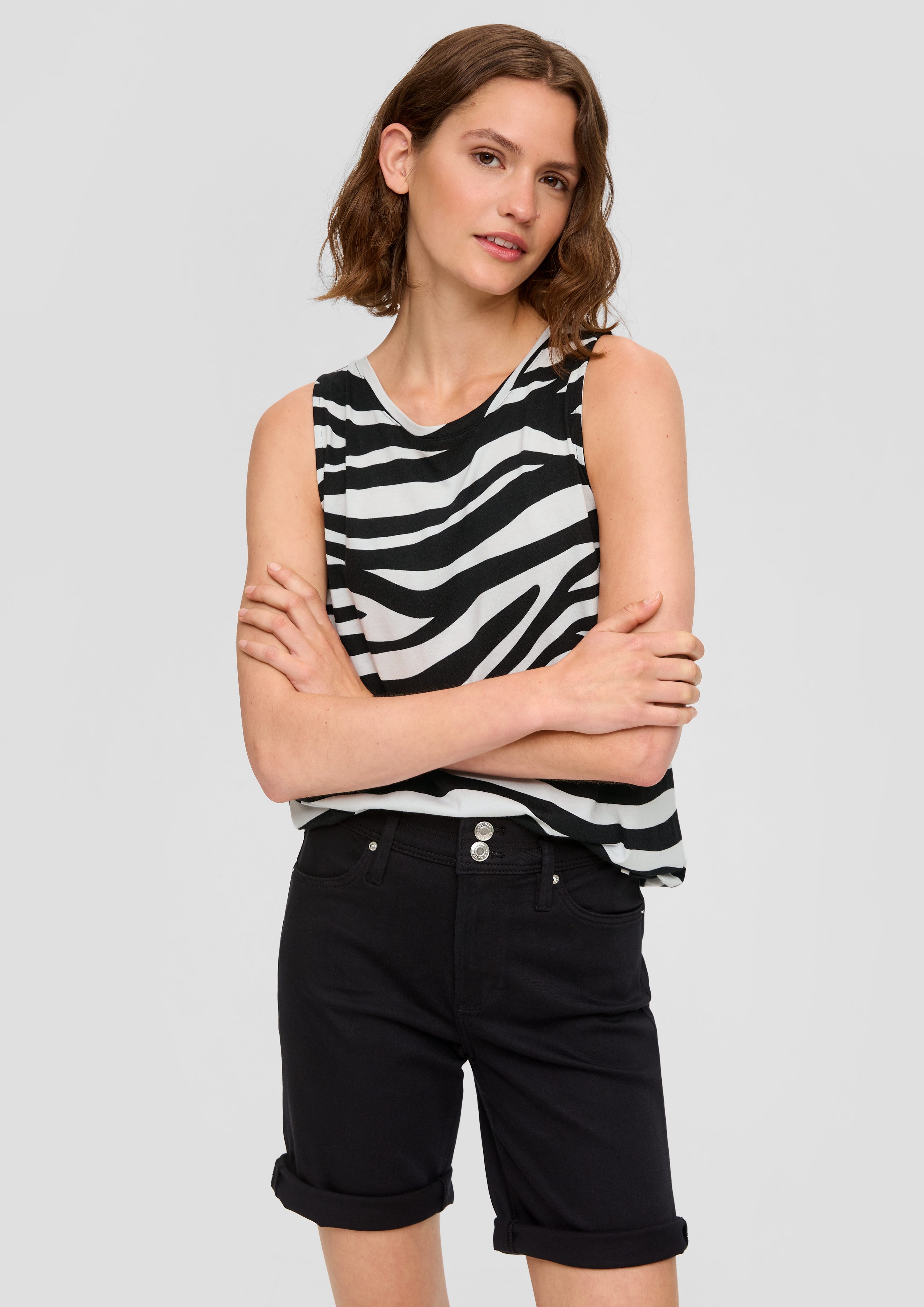 s.Oliver Shirttop Ärmelloses Shirt mit Rundhalsausschnitt günstig online kaufen
