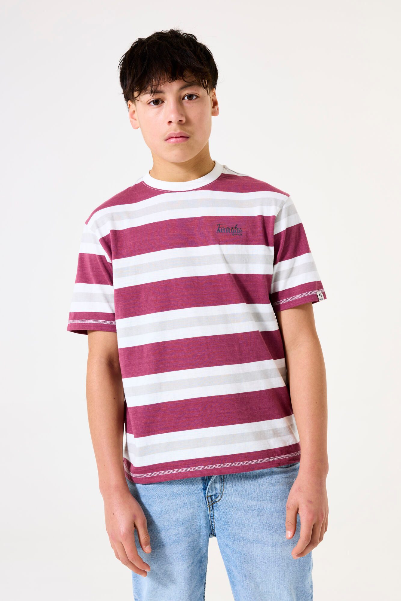 Garcia T-Shirt mit Streifen Muster