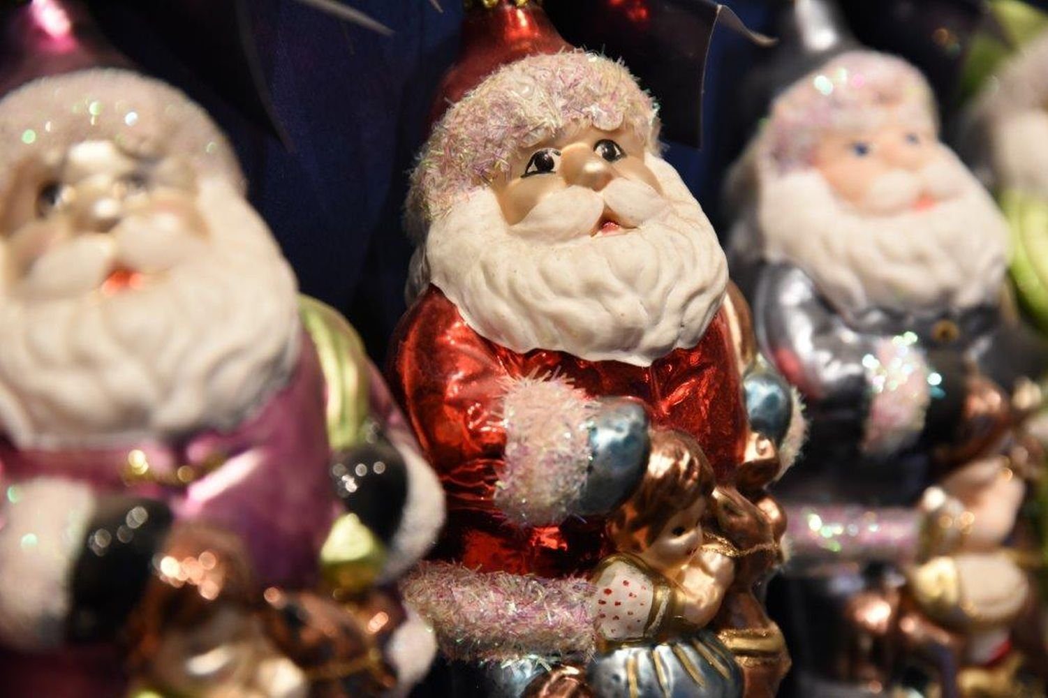 Haberland Glasschmuck Lauscha Christbaumschmuck Spielzeugweihnachtsmann bunt 11 cm Lauschaer Glas