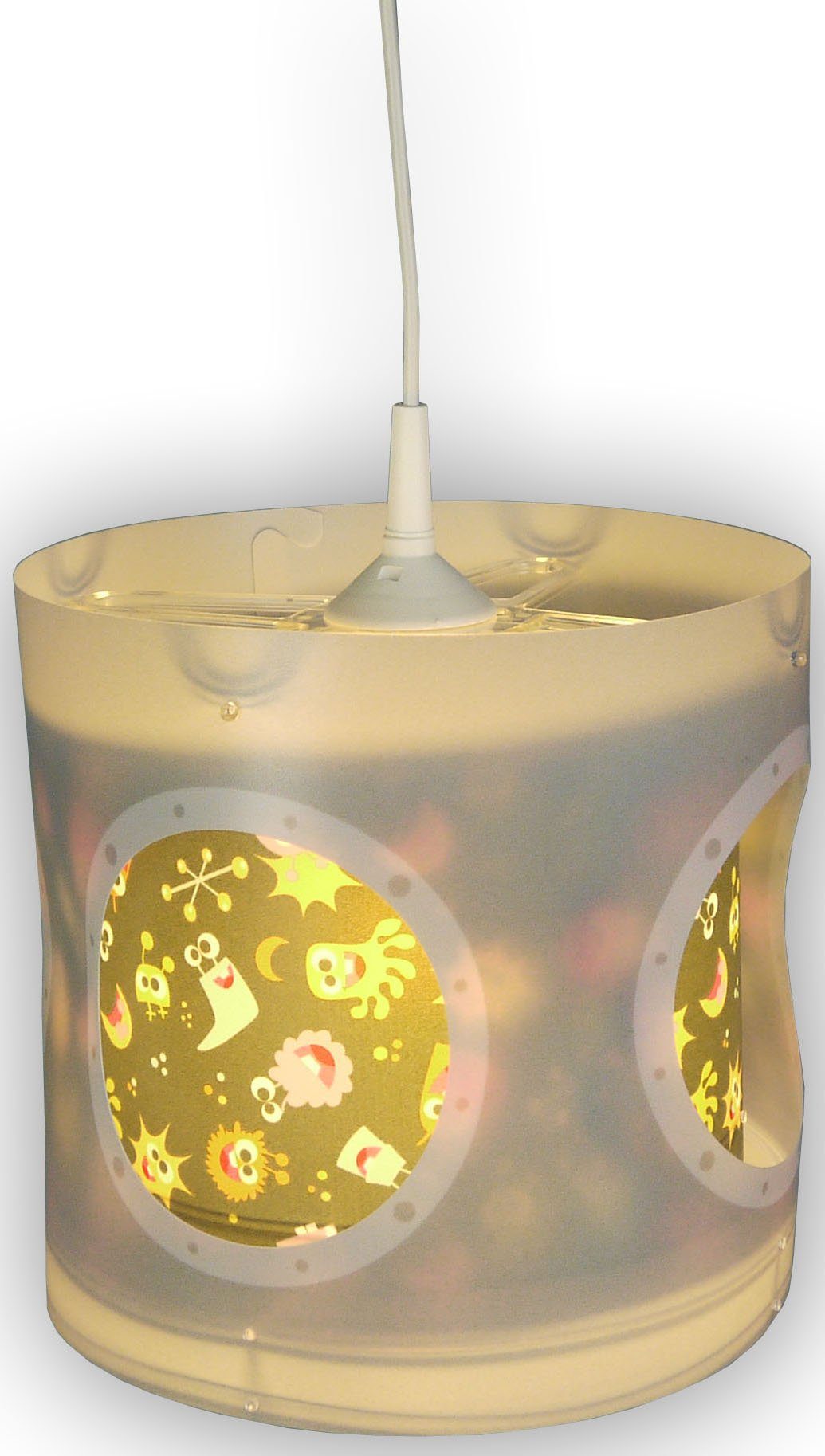 niermann Hängeleuchte Aliens, Kinderlampe, Kinderzimmer, Der innere Lampenschrim dreht sich sobald das Licht eingeschaltet ist