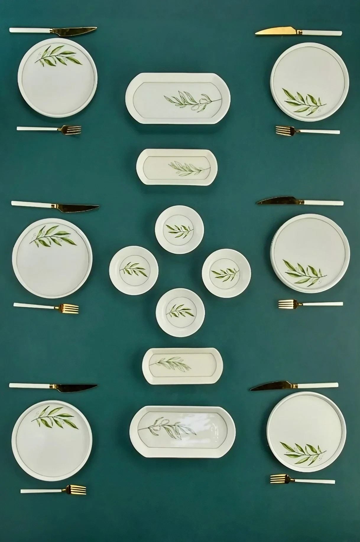 Hermia Concept Frühstücks-Geschirrset Bohemisch (14-tlg), 6 Personen, Keramik, 14-teiliges Set für 6 Personen