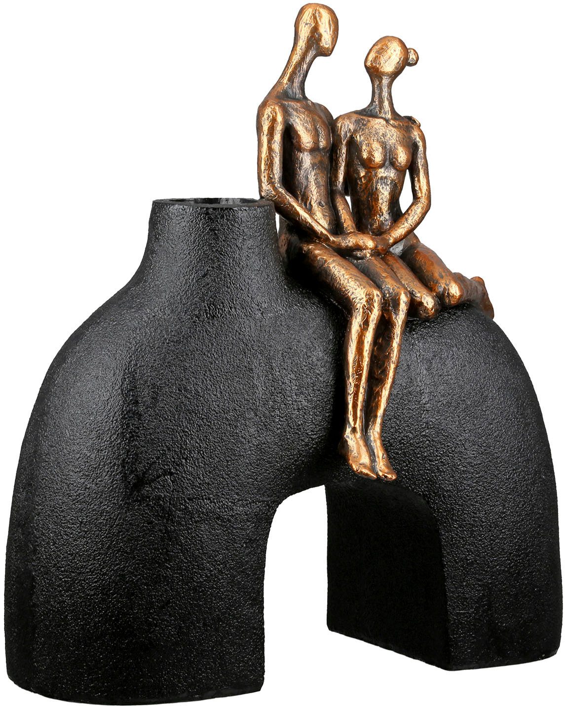 Casablanca by Gilde Tischvase Vase Frau; Mann Movement schwarz H. 25,5 cm (1 St)