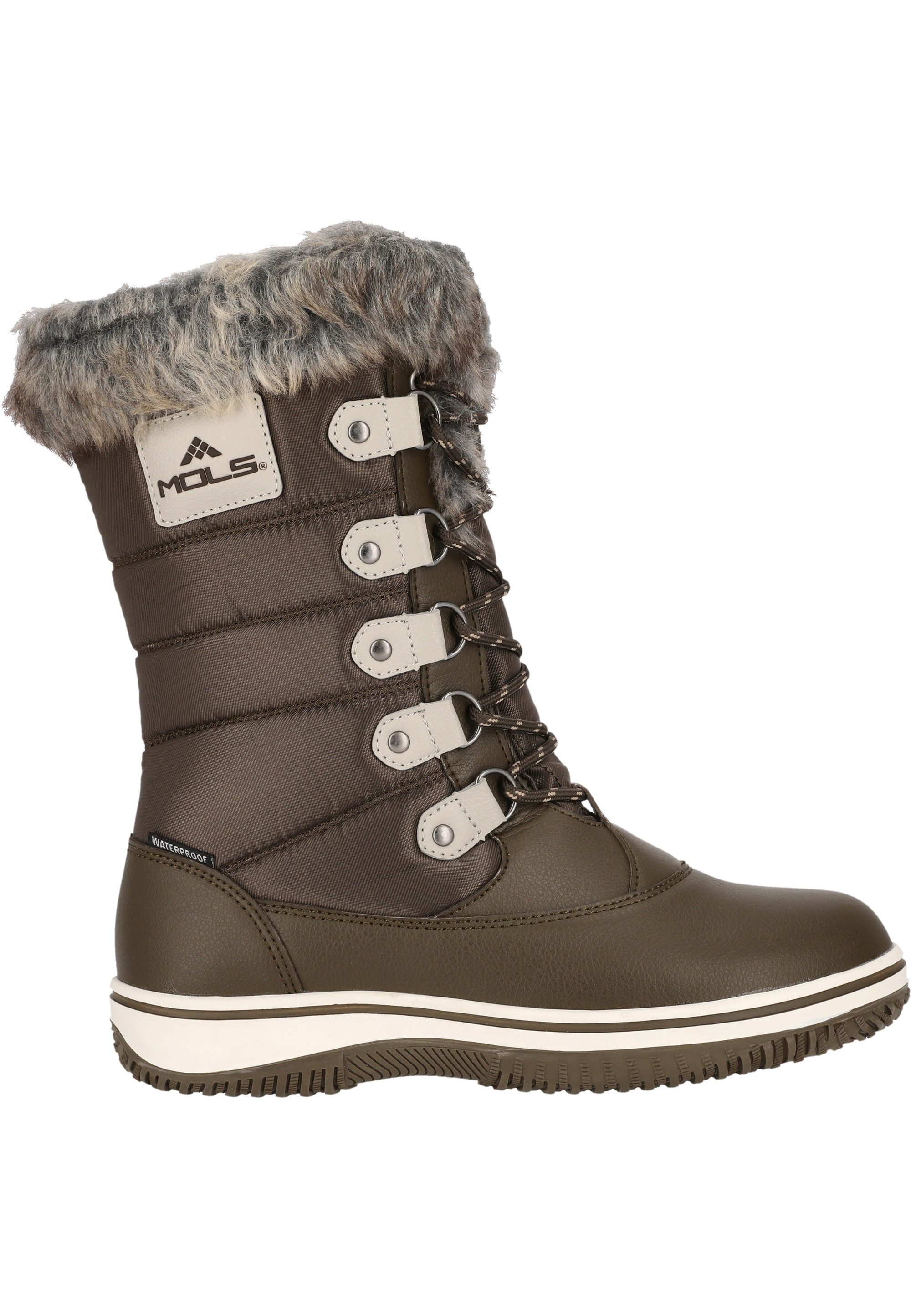 MOLS Enfield Stiefel mit modischem Kunstfell-Besatz