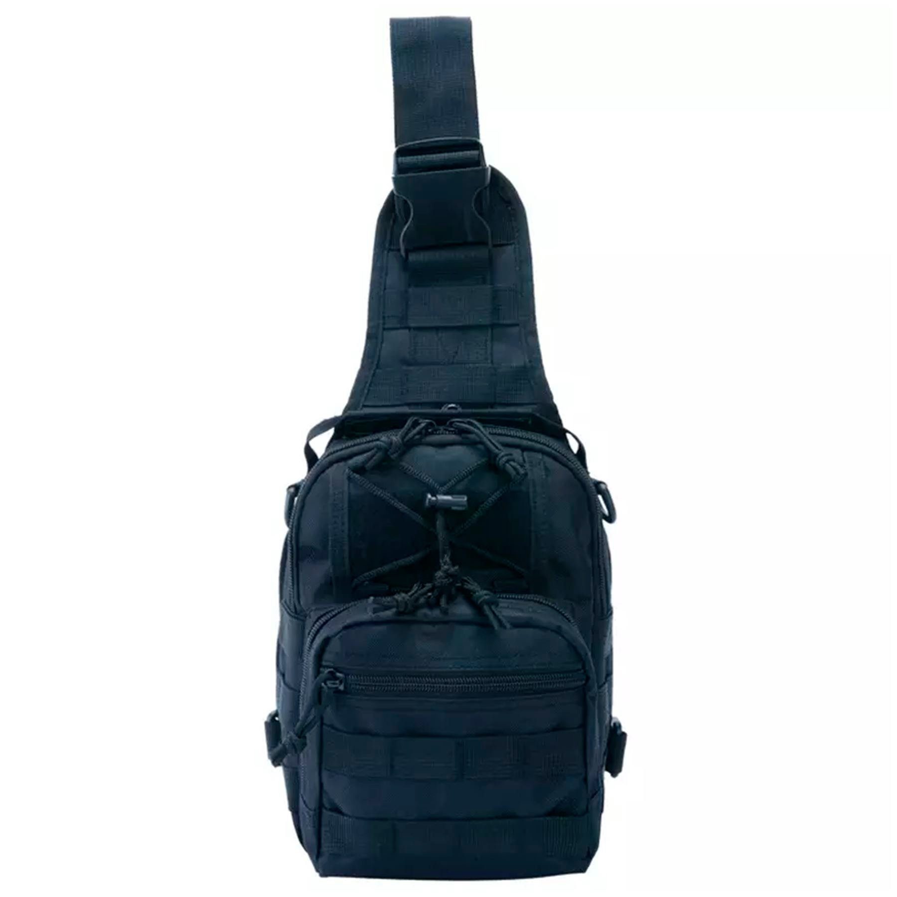 Rucksack Outdoorrucksack Freizeitrucksack Rucksack Schultertasche ☼ Umhängetasche SHG Crossbody (schwarz), Brustasche Military