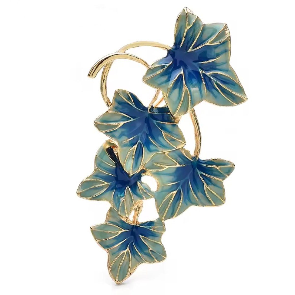 Dark-Desires Brosche Nostalgische Brosche Ahornblatt in blau, Damen Brosche günstig online kaufen