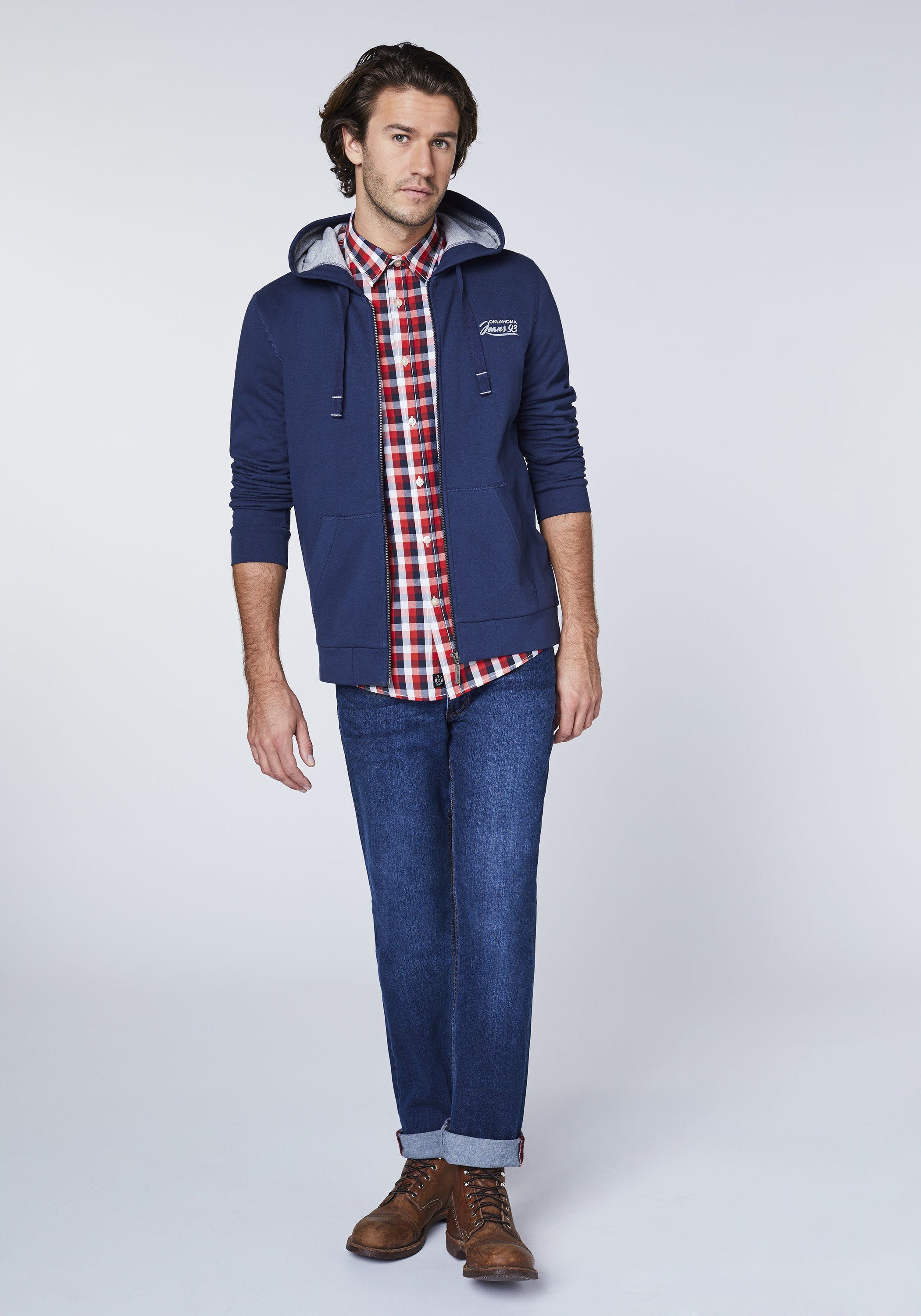 Oklahoma Jeans Langarmhemd kurzarm