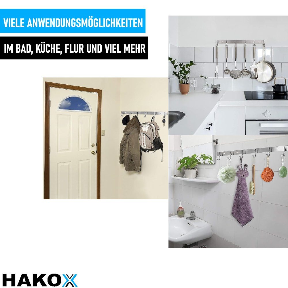 MAVURA Hakenleiste HAKOX Edelstahl Garderobenhaken Kleiderhaken günstig online kaufen