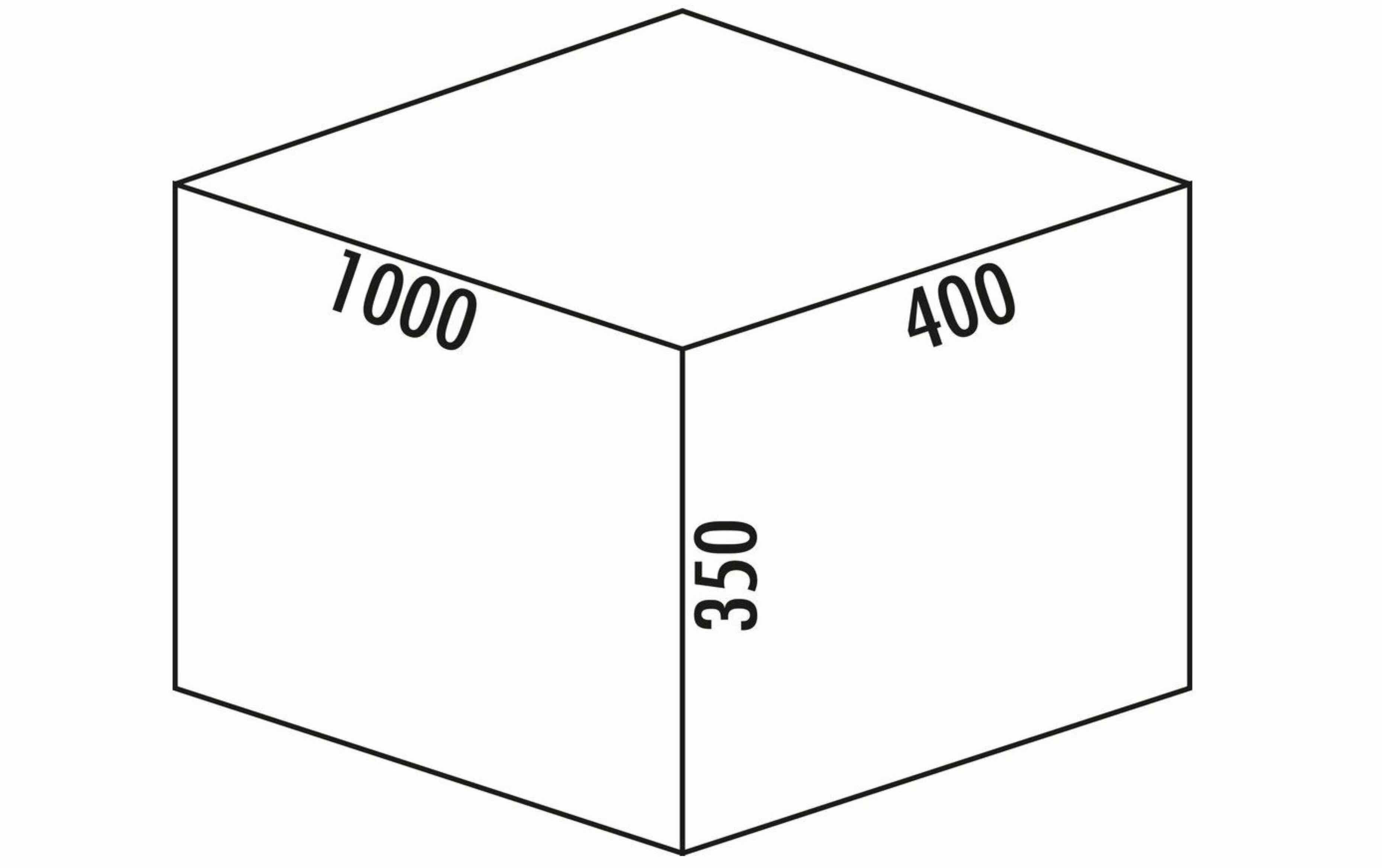 Naber Einbaumülleimer NABER Cox® Box 350 S/1000-5, ohne Biodeckel, hellgrau