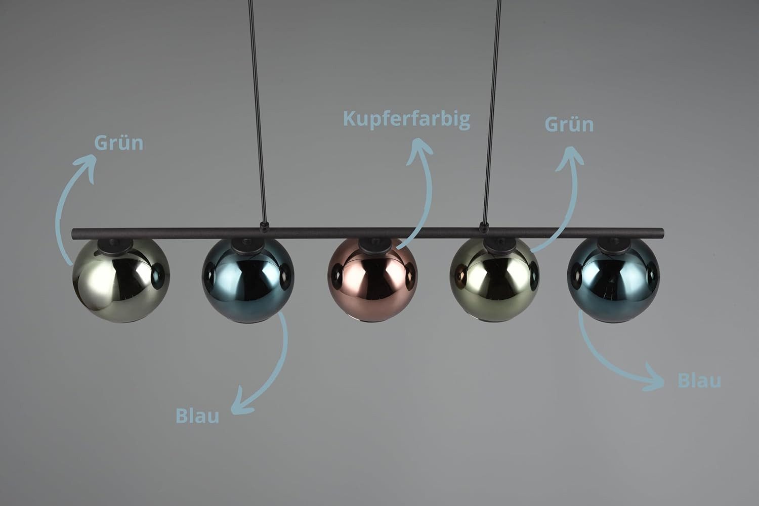 lightling Pendelleuchte Shawn, ohne Leuchtmittel, In der Höhe anpassbar, IP20