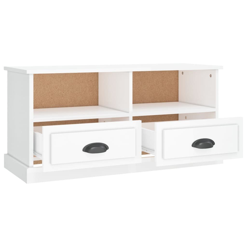 (1-St) Hochglanz-Weiß cm vidaXL TV-Schrank TV-Schrank 93x35,5x45 Holzwerkstoff