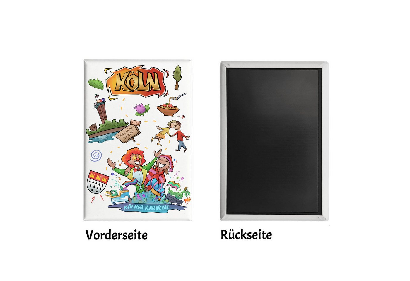 Thumbnail - speecheese Magnet Köln Pop Art Comic Souvenir Magnet - Karneval