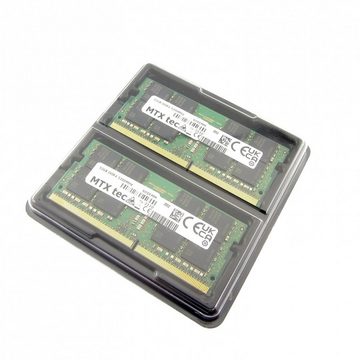 MTXtec 64GB Kit 2x 32GB RAM Arbeitsspeicher SODIMM DDR4 PC4-25600 3200MHz 260 Laptop-Arbeitsspeicher