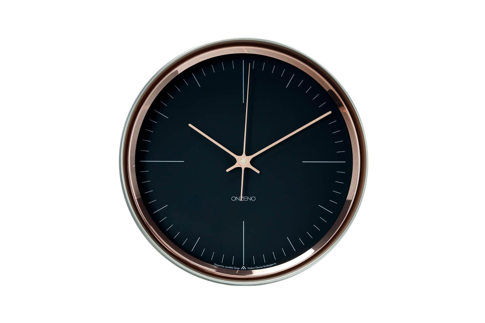 ONZENO Wanduhr THE ENIGMATIC. 32.7x32.7x8.1 cm (handgefertigte Design-Uhr)