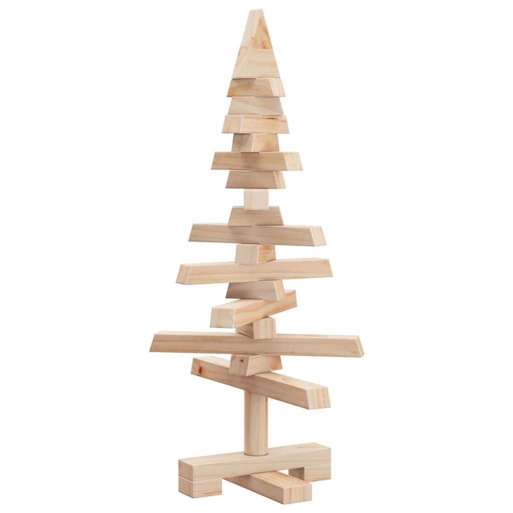 vidaXL Künstlicher Weihnachtsbaum Weihnachtsbaum Holz zum Schmücken 60 cm Massivholz Kiefer