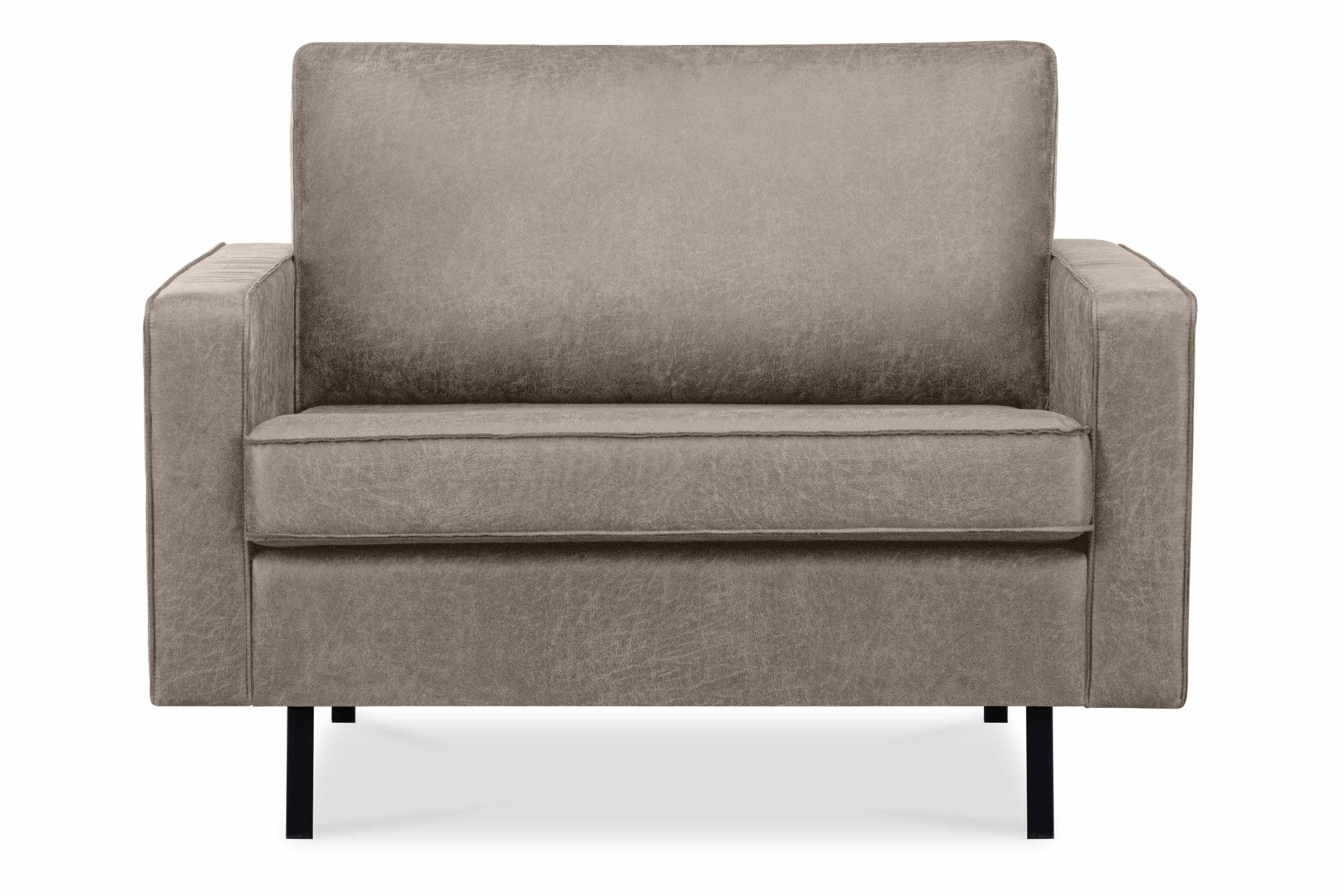 Konsimo Sessel INVIA Breite Sessel, Grundschicht: Echtleder, auf hohen Metallfüßen, Hergestellt in EU hellgrau | hellgrau | hellgrau