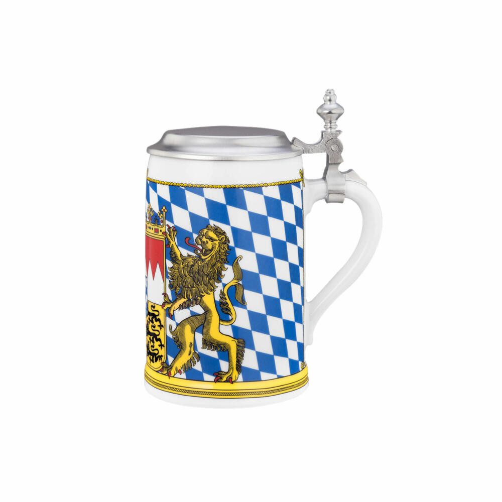 Seltmann Weiden Bierkrug Compact Bayern Dekor 740 ml, Porzellan