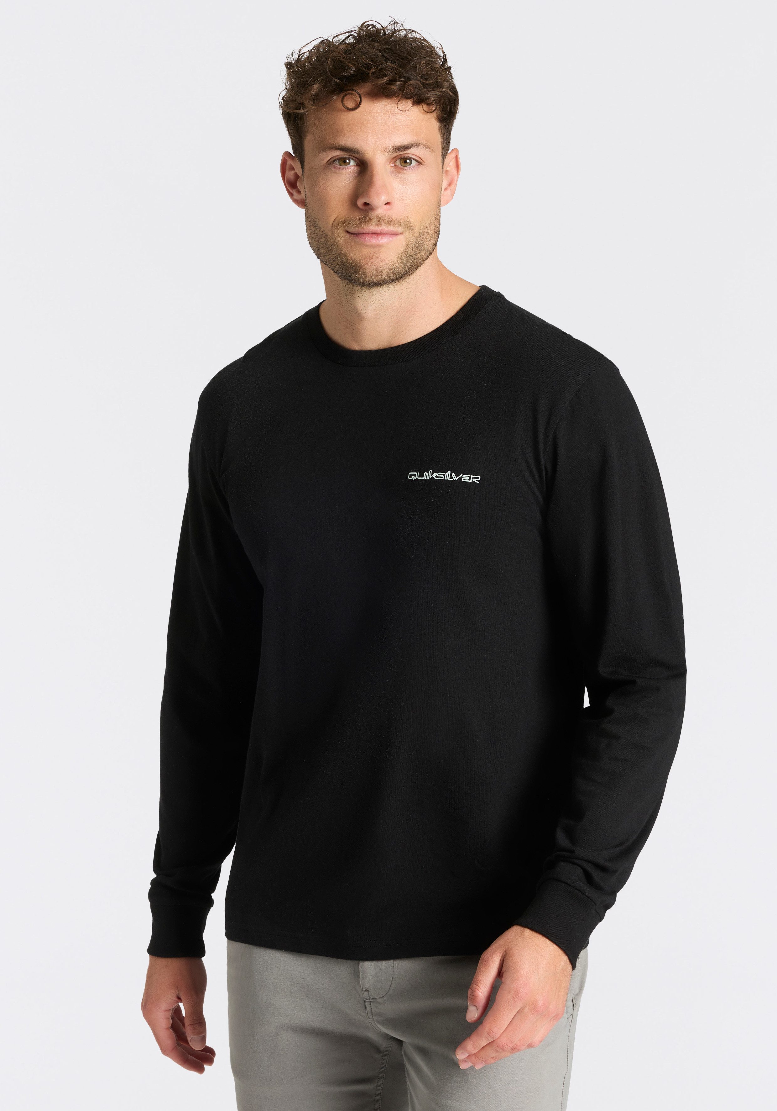 Quiksilver Langarmshirt DESERT WAVE BEYOND WAVE LS PAK (2-tlg) 2er-Pack, Langarm-Design, mit Rundhalsausschnitt, aus Baumwoll-Jersey