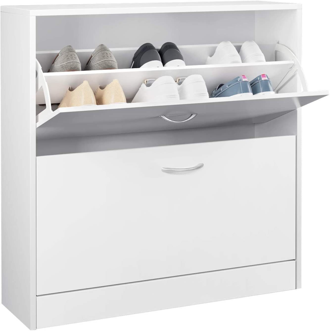 Homfa Schuhschrank (1-St) Schuhregal mit 3 günstig online kaufen