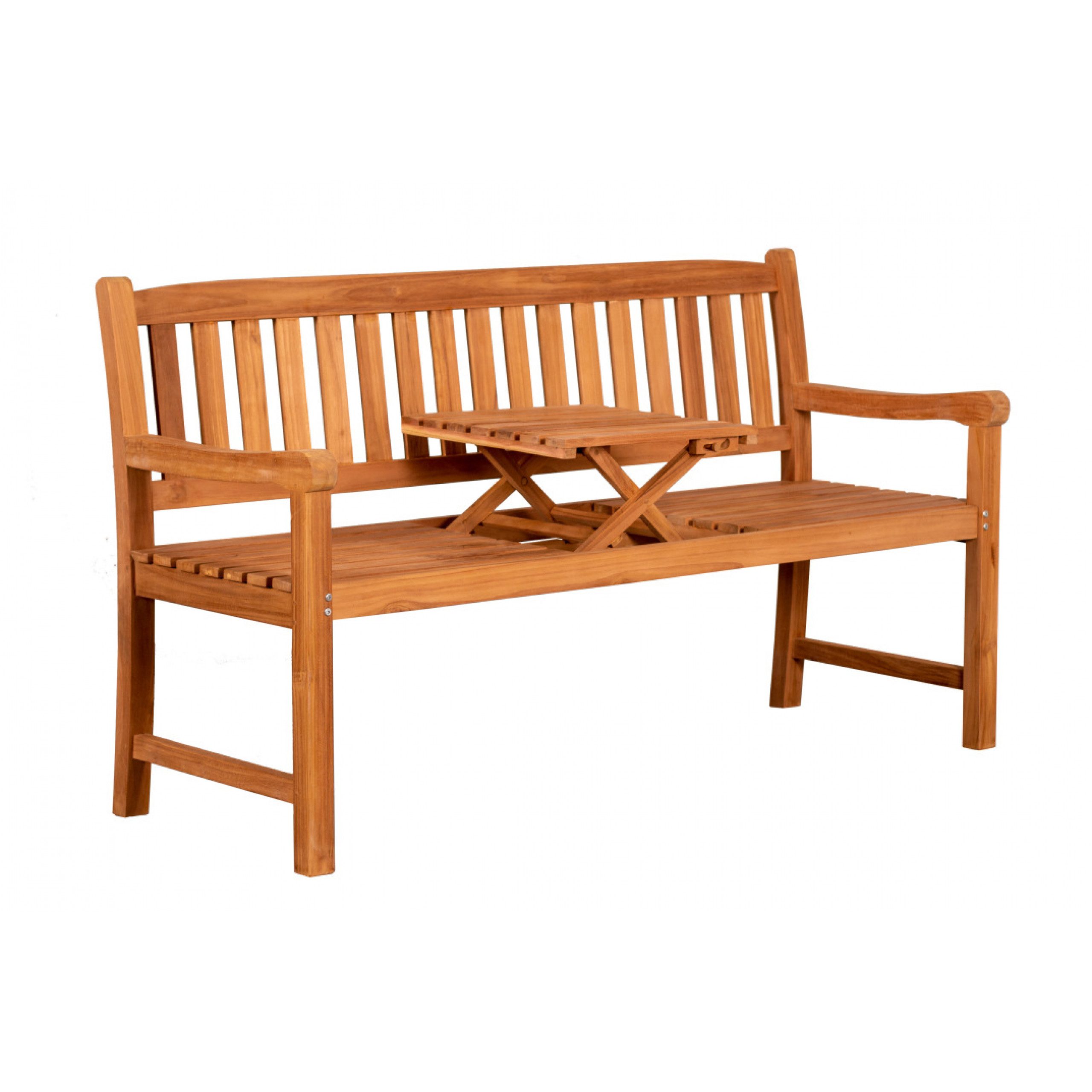 deVries Sitzbank deVries Gartenbank "WOODIE" Trend Butler 160 aus Teakholz Basic