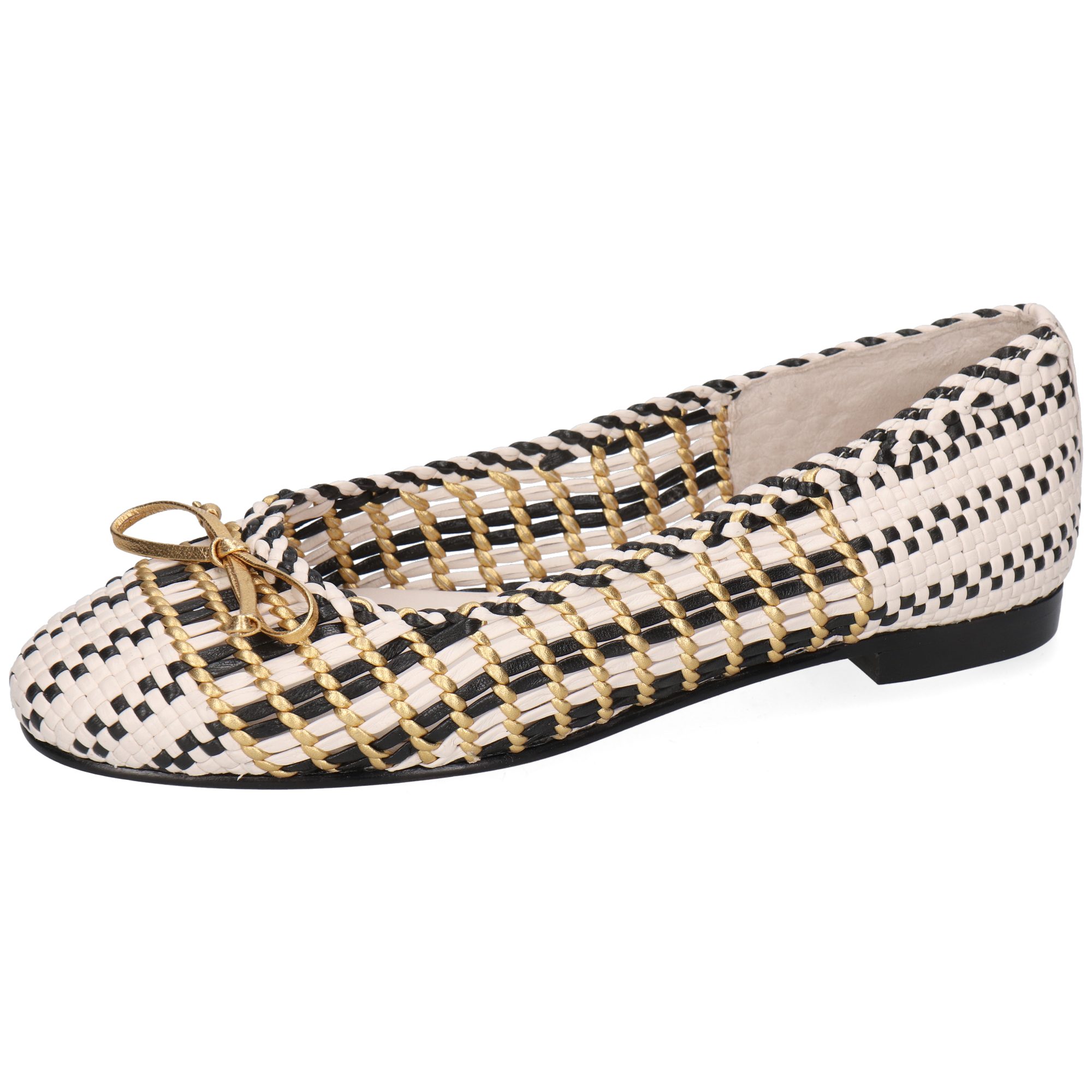 Melvin & Hamilton Imani 5 Leder-Geflochtene Schuhe für Damen Ballerina Flache Absätze, Echtes Leder, Von Hand geflochten