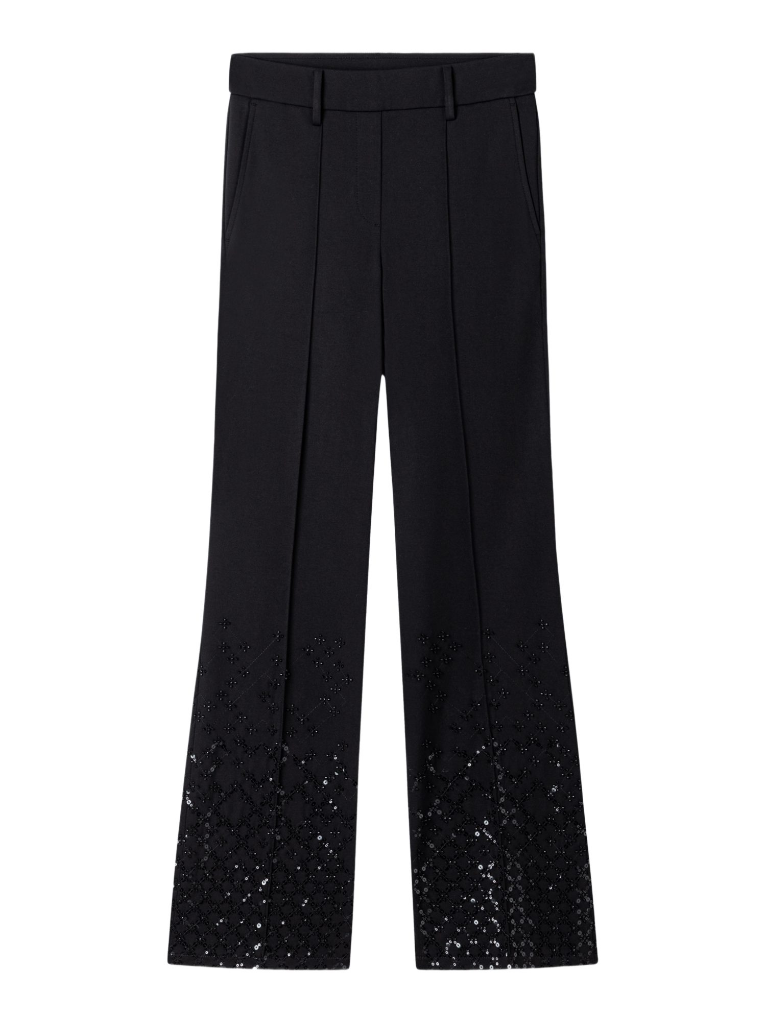 Cambio Stoffhose schwarz,Elegant,Viskose,Unifarben,Flared Fit,Mittel