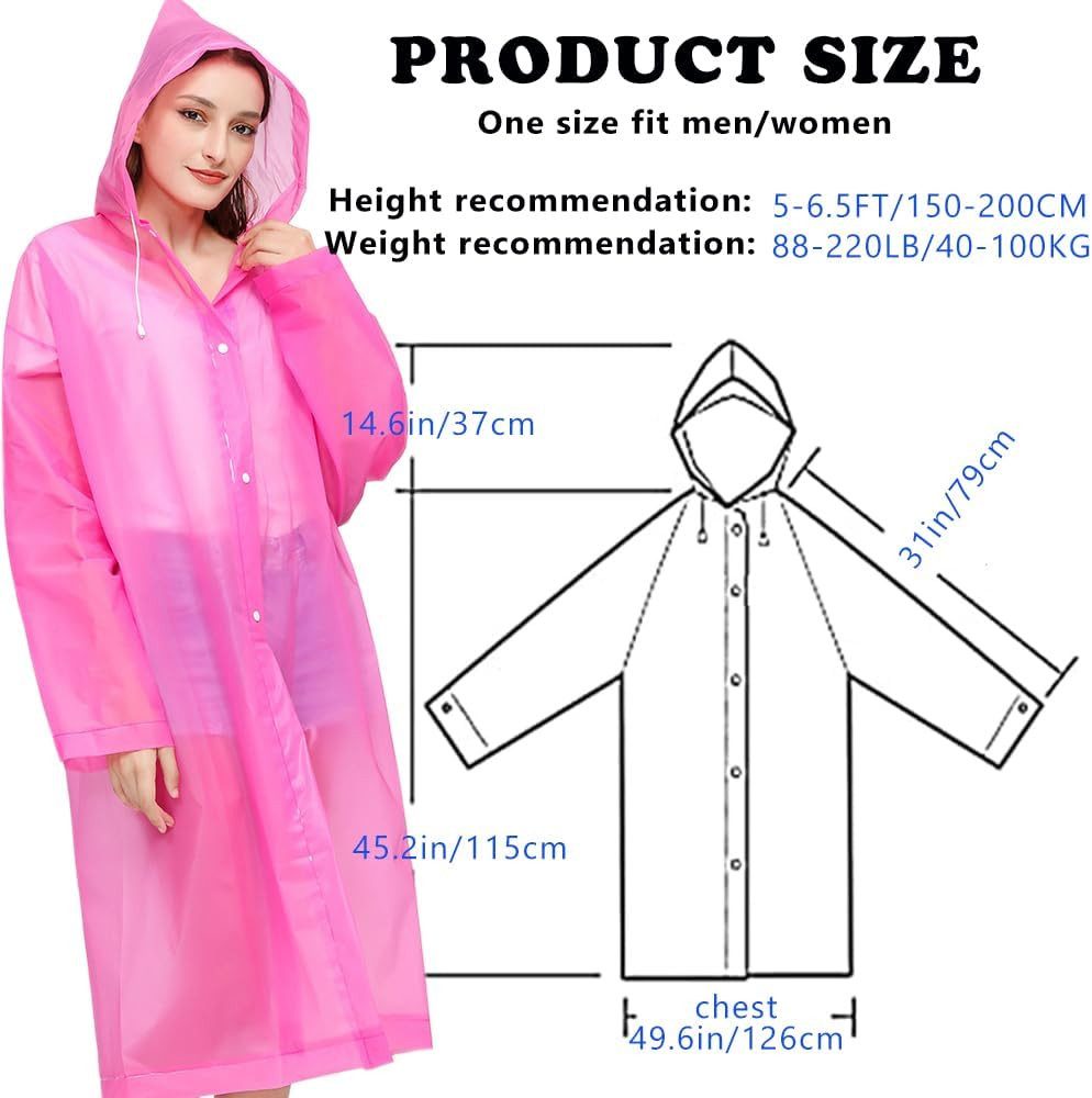 AURIVION Regenanzug Robuster Regenponcho für Wandern, Reisen & Radfahren (Set, 2-tlg., EVA Regenmantel 2 Stk., leicht & wasserdicht für Outdoor), Bequemer Outdoor Regenmantel für Damen & Herren