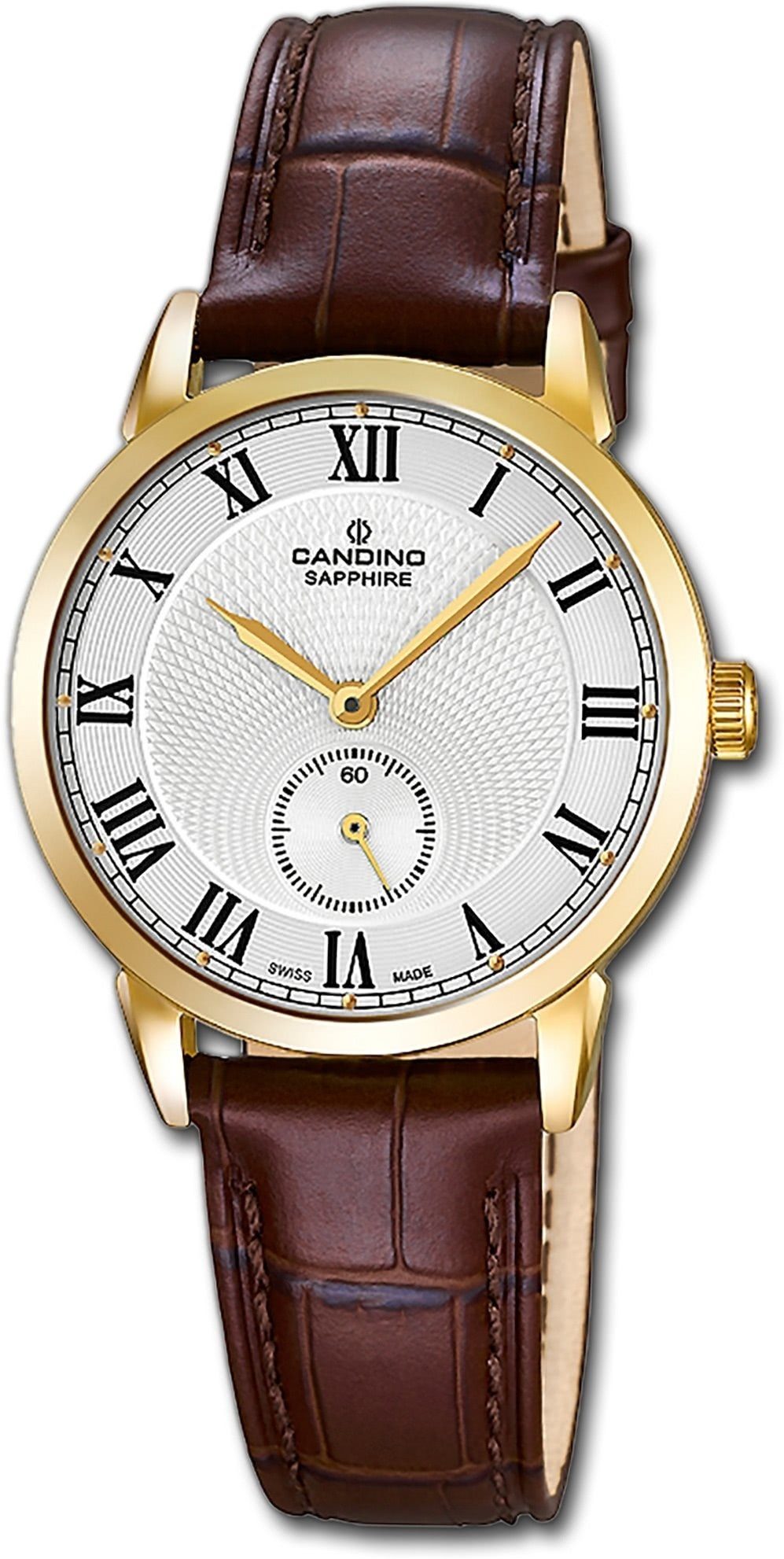 Candino Quarzuhr Candino Damenuhr Classic C4594/2, Damen Armbanduhr rund, Edelstahlarmband braun