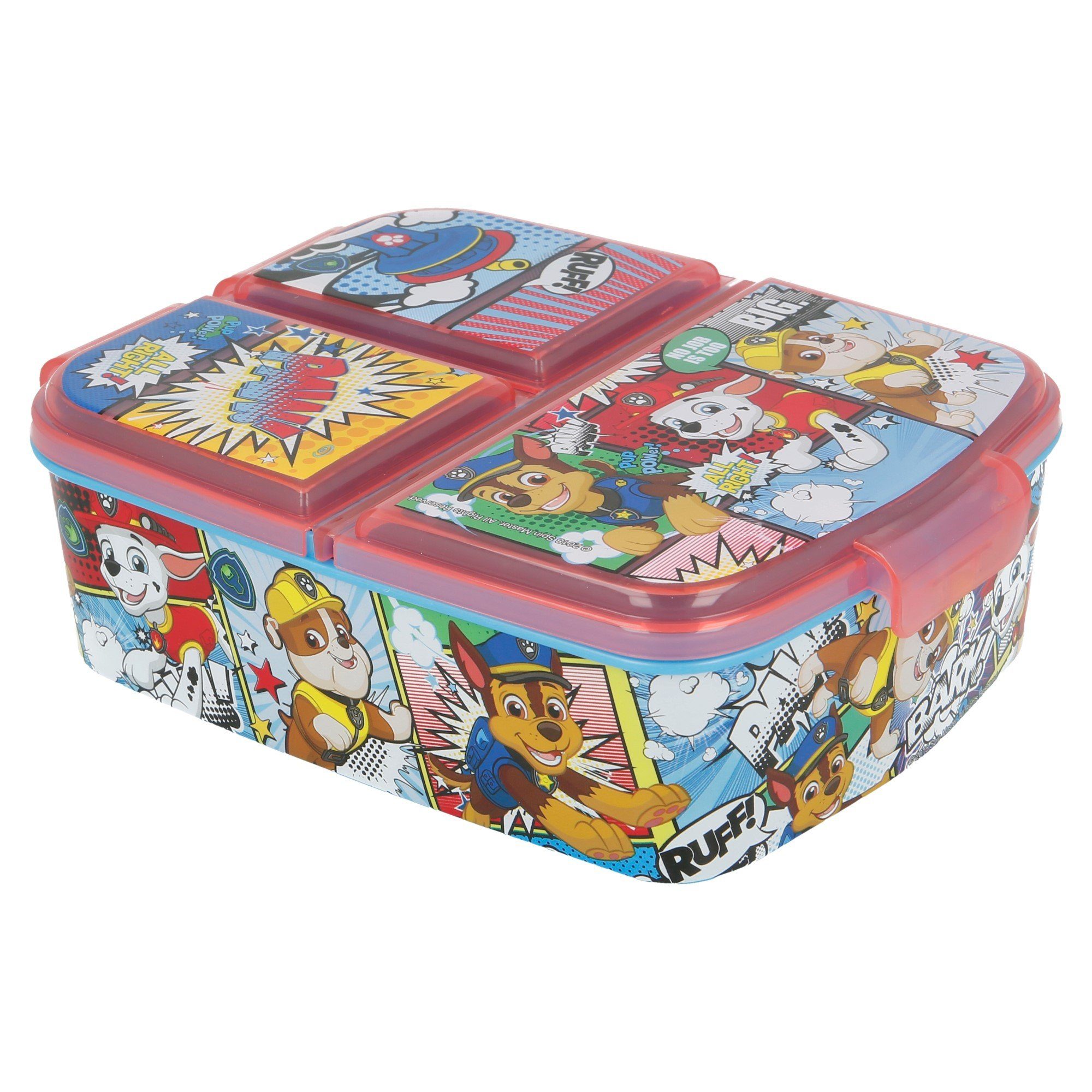 3-Fach-Unterteilung mit BPA Kunststoff, PAW Brotdose Kinder PATROL Lunchbox, frei bunt