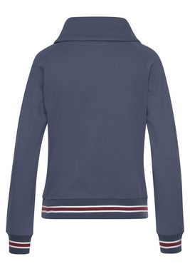 H.I.S Sweatshirt mit geringelte Rippbündchen