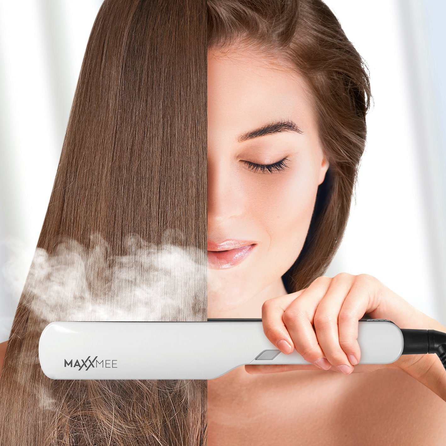MAXXMEE Haarglättbürste Haarglätter Steam Pro - 5 Stufen - Glätteeisen -  schwarz/weiß online kaufen | OTTO