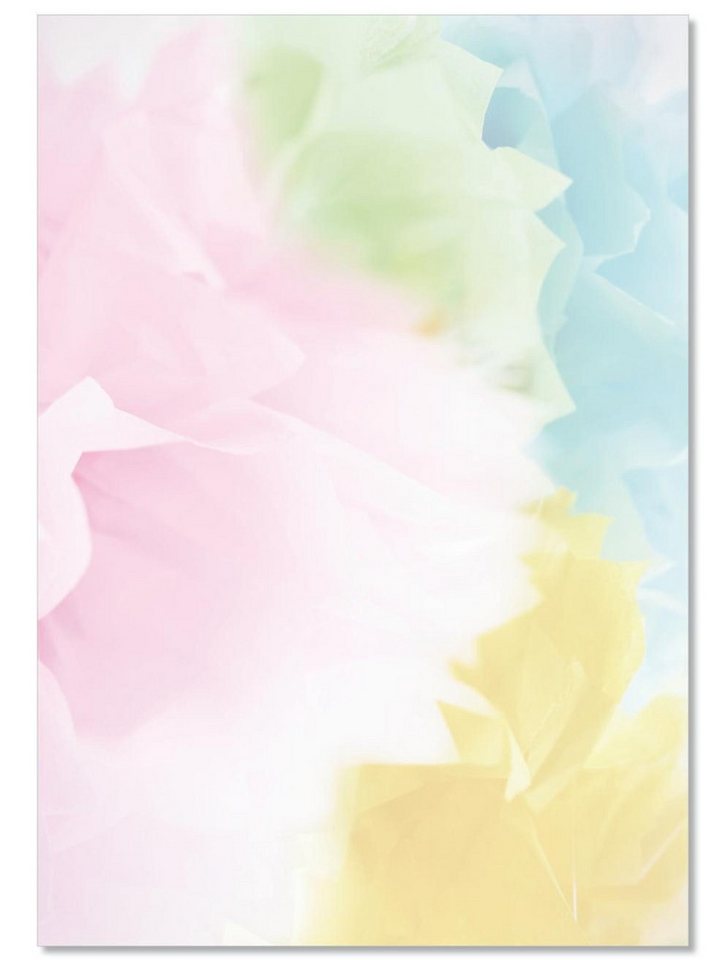 Thumbnail - LYSCO Briefpapier Motivpapier + Briefumschlag Motiv - Bunte Ornamente, gut beschreibbar, Farbenfrohe-Atmosphäre, für all...