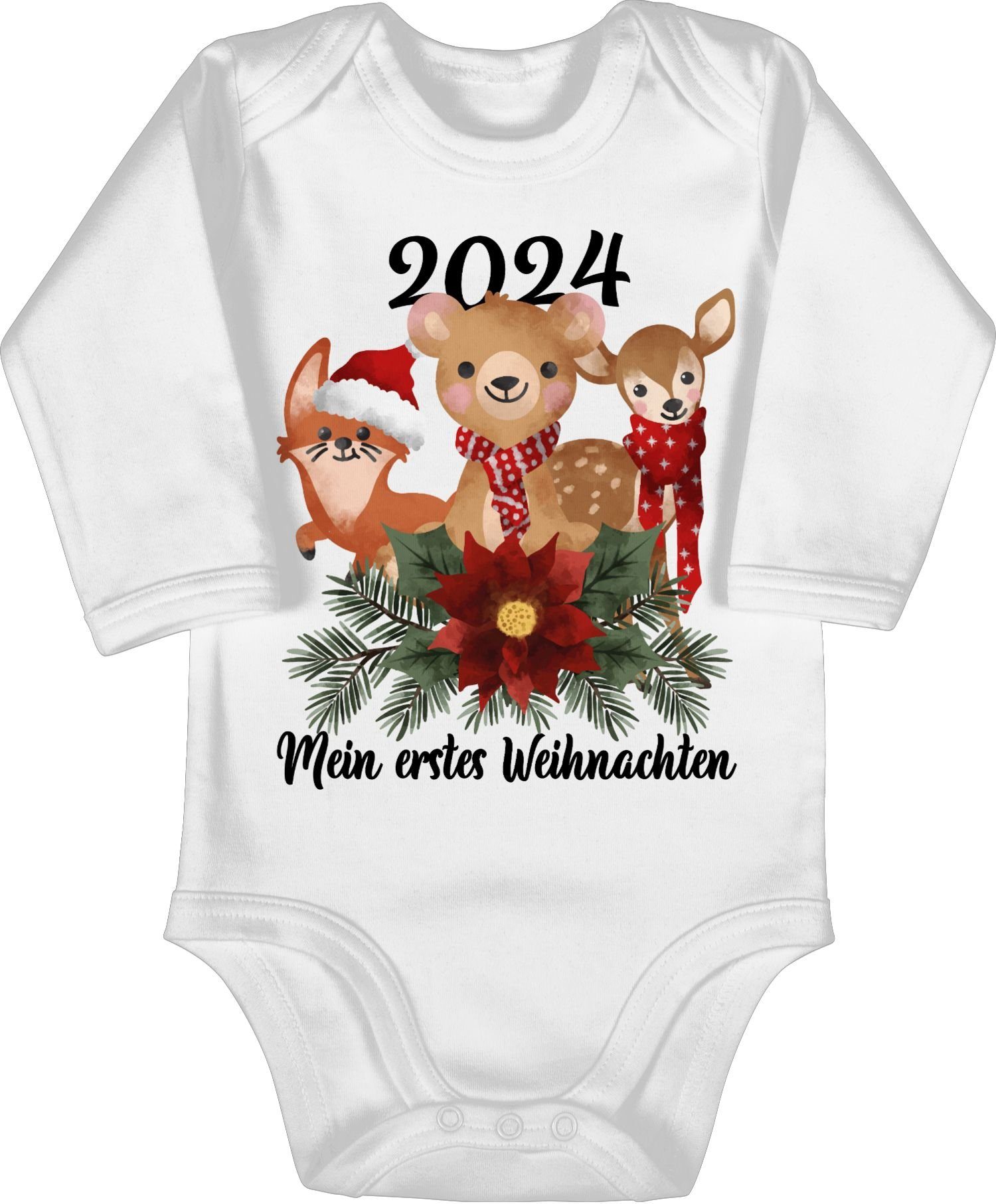 Weihnachts Baby T-Shirt Auto mit Tannenbaum – Kaufhaus des Südens