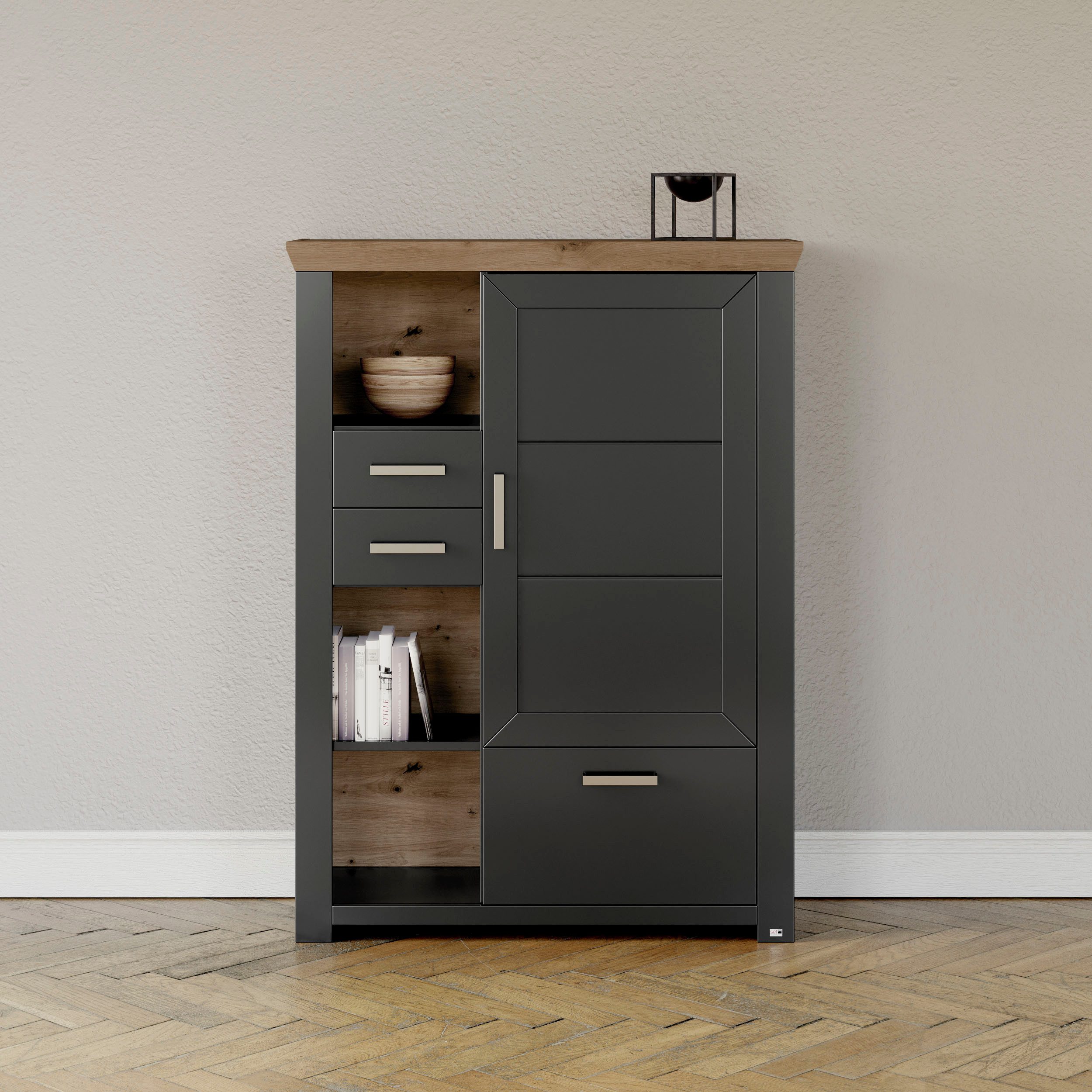 set one by Musterring Highboard "York" Typ 25 und 26, in 3 Farbvarianten, B günstig online kaufen