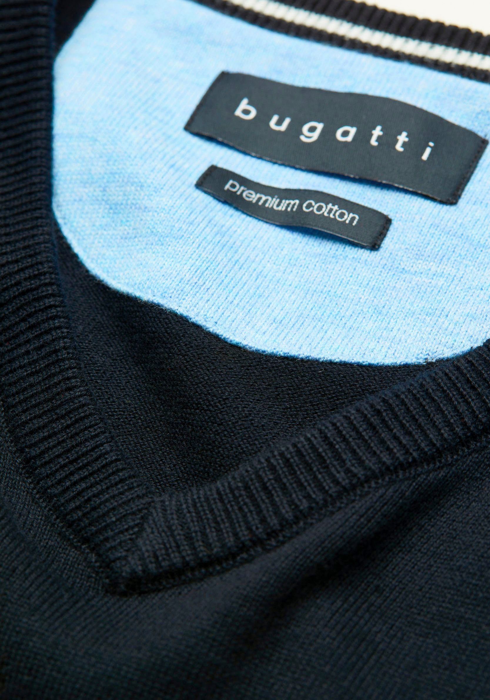 bugatti V-Ausschnitt-Pullover black